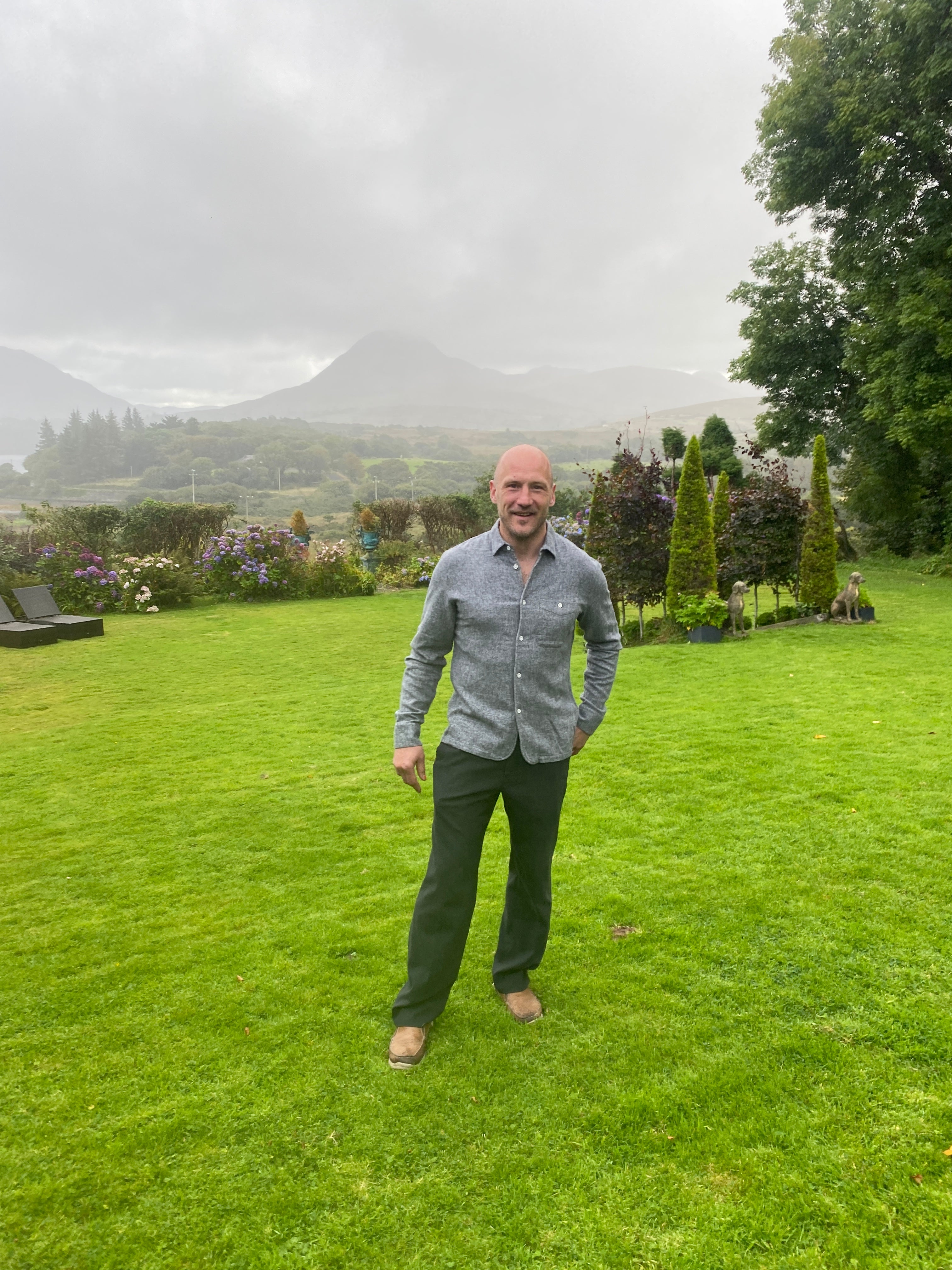 Strong Shirt in a Grey Recycled Structural Italian Cotton Flannel - Sample