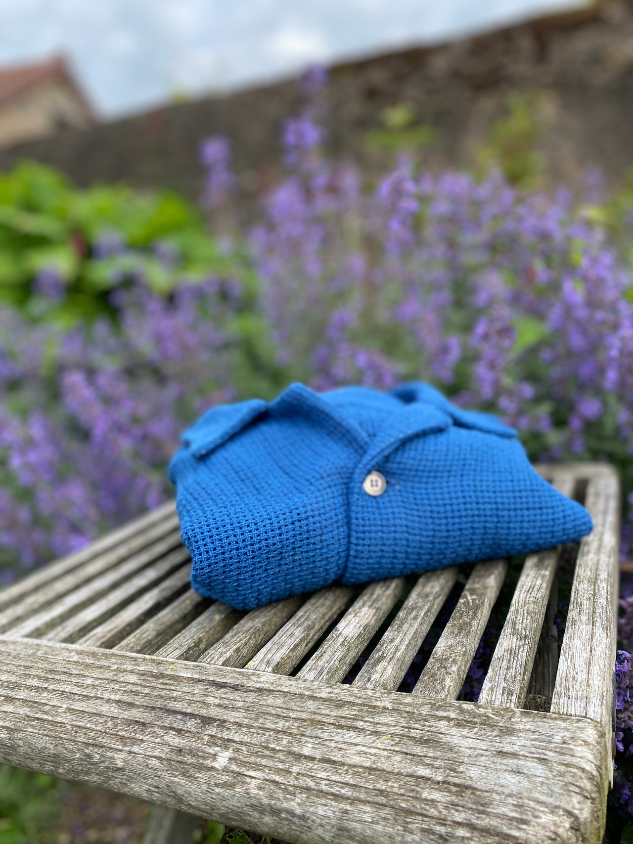 Short Sleeve Cuban Collar Shirt in a Soft Cornflower Blue Airy Openweave Portuguese Cotton