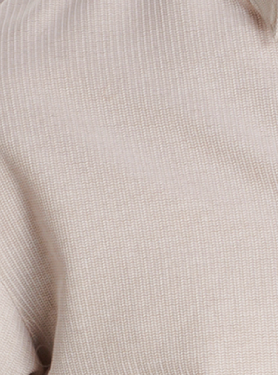 Feel Good Shirt in a Beige Structural Italian Cotton by Monti