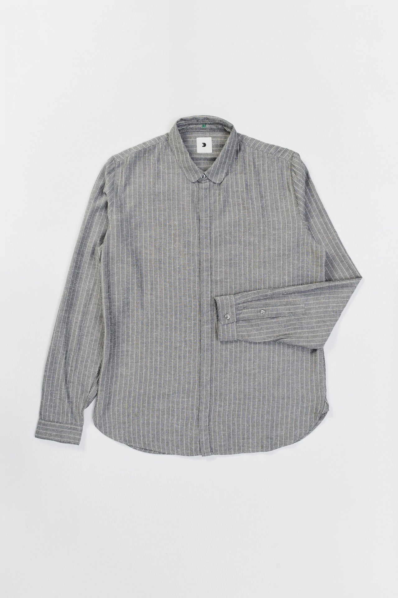 Cute Shirt in a Grey Drapey Blend of Portuguese Cotton and Silk
