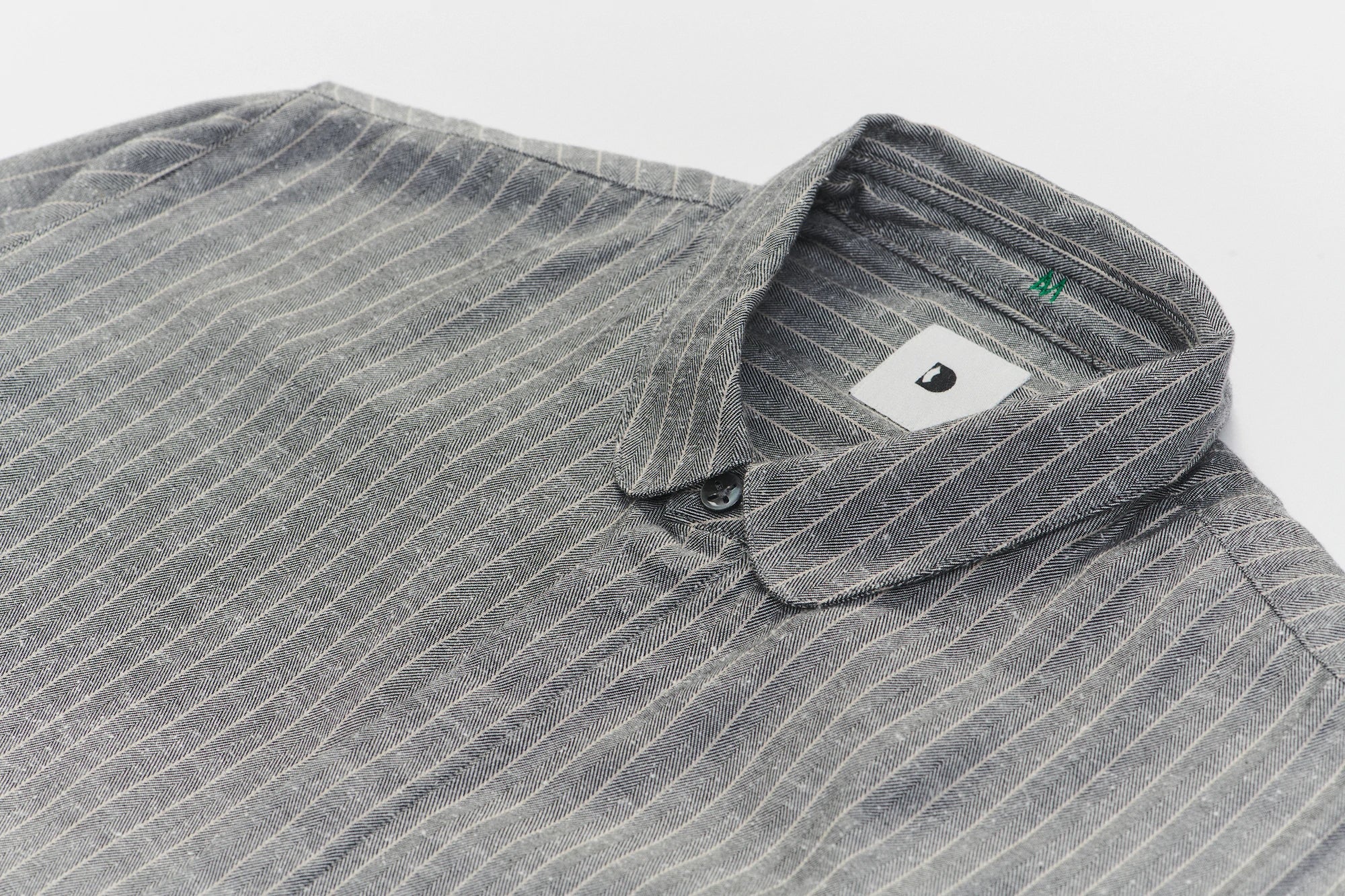 Cute Shirt in a Grey Drapey Blend of Portuguese Cotton and Silk