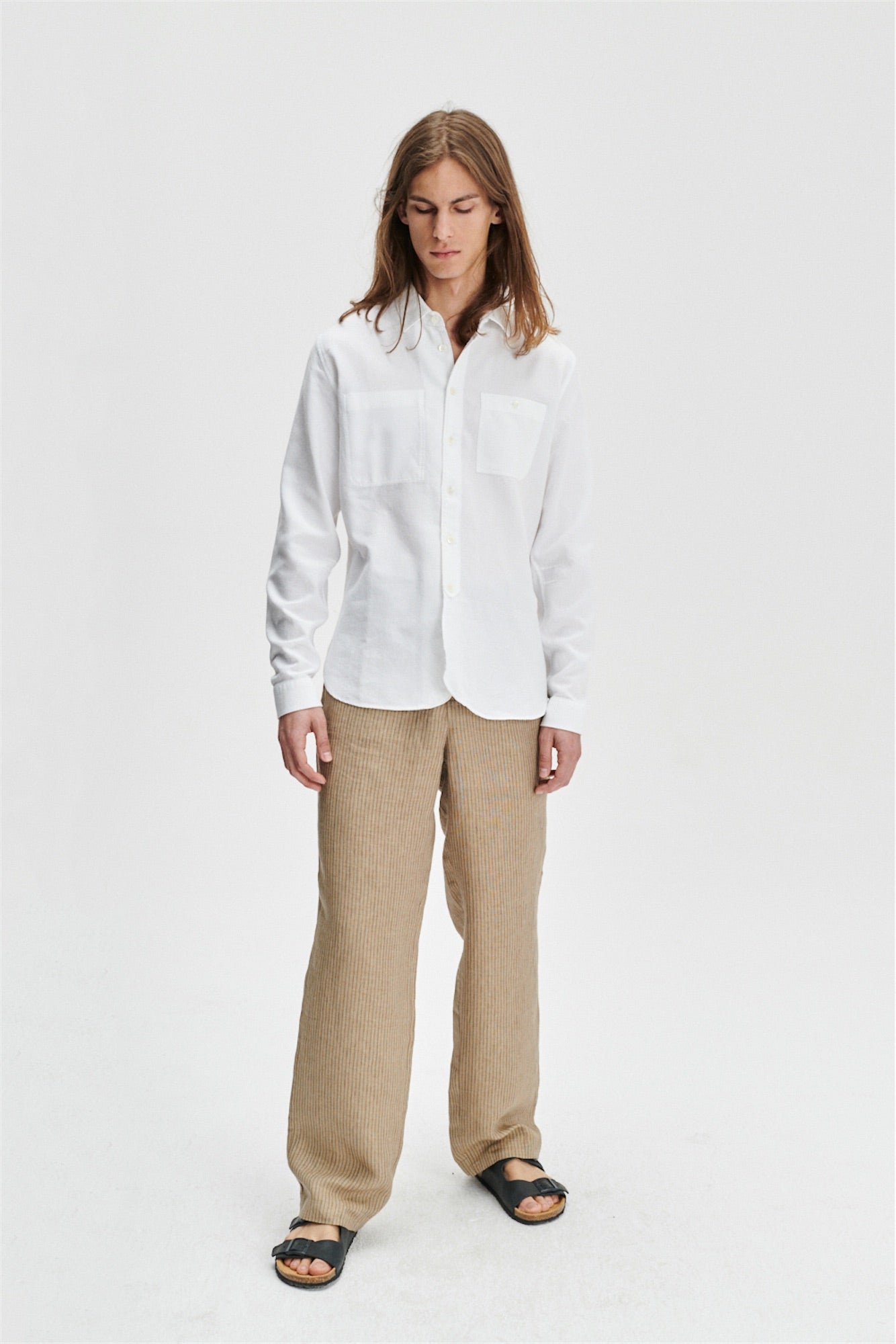 Farmer Shirt in the Finest White Italian Sustainable Cotton Crêpe by Leggiuno