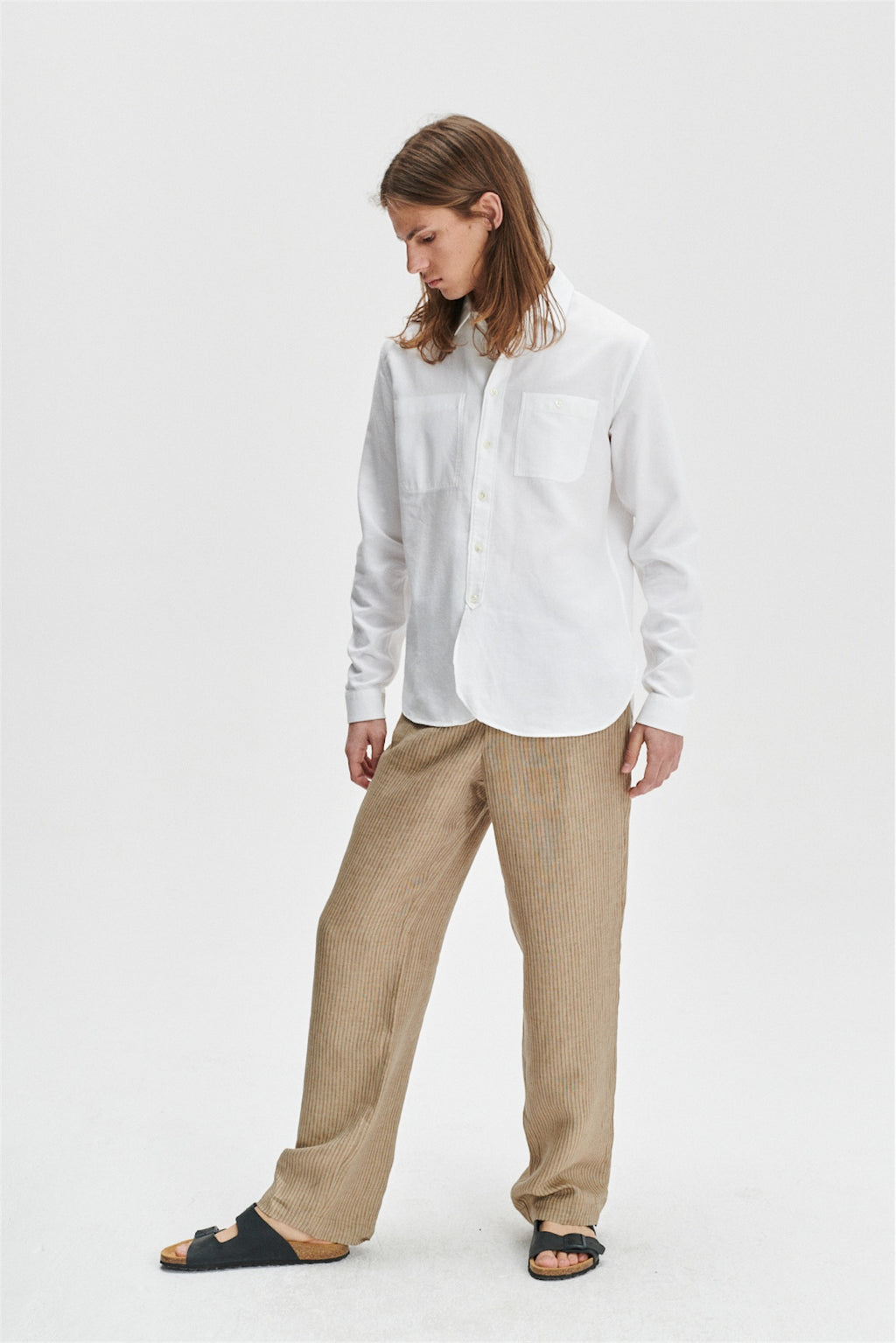 Farmer Shirt in the Finest White Italian Sustainable Cotton Crêpe by Leggiuno