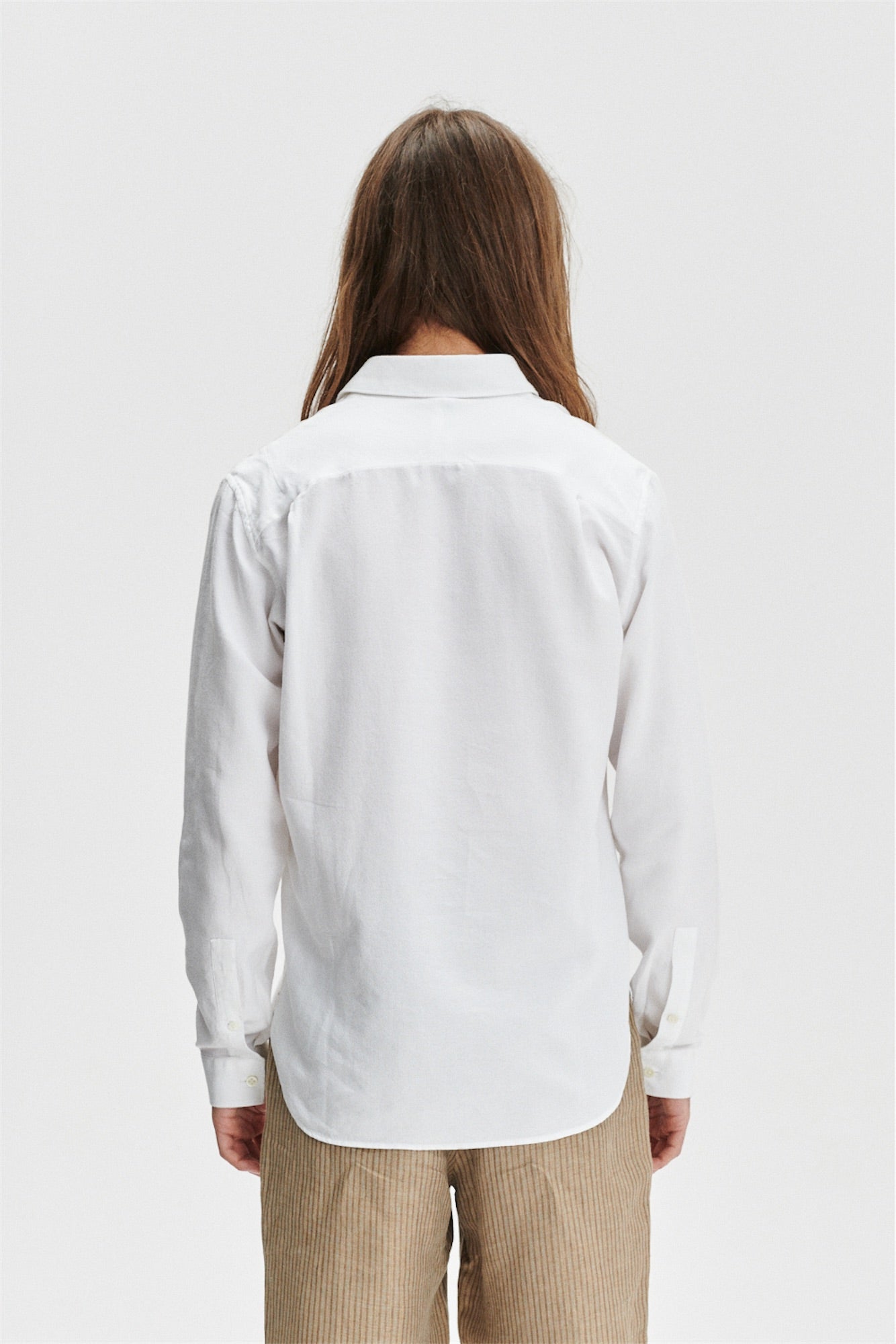 Farmer Shirt in the Finest White Italian Sustainable Cotton Crêpe by Leggiuno