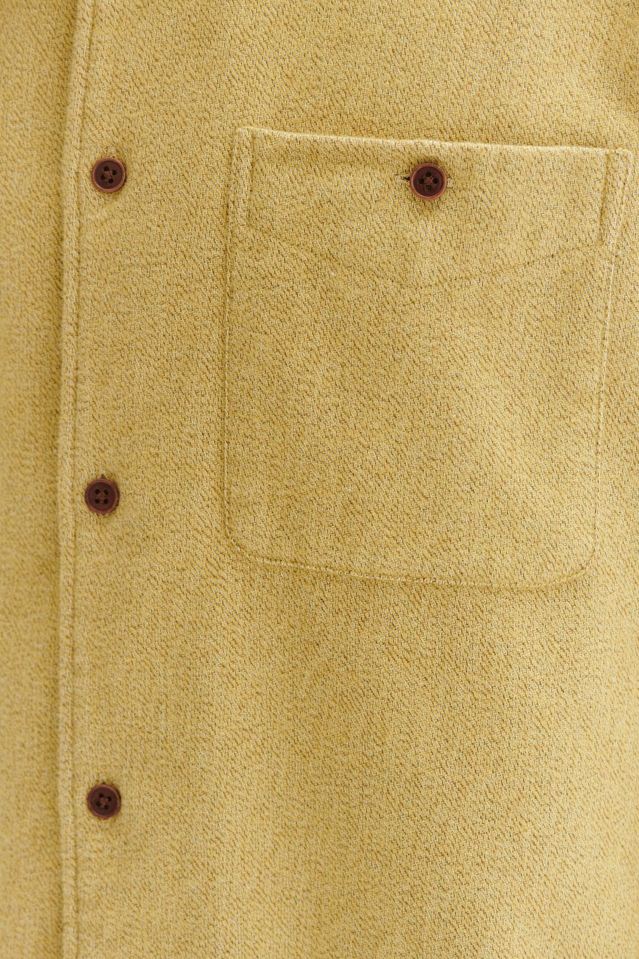 Strong Shirt in the Finest Portuguese Flannel in Mélange Yellow and Beige with corozzo buttons