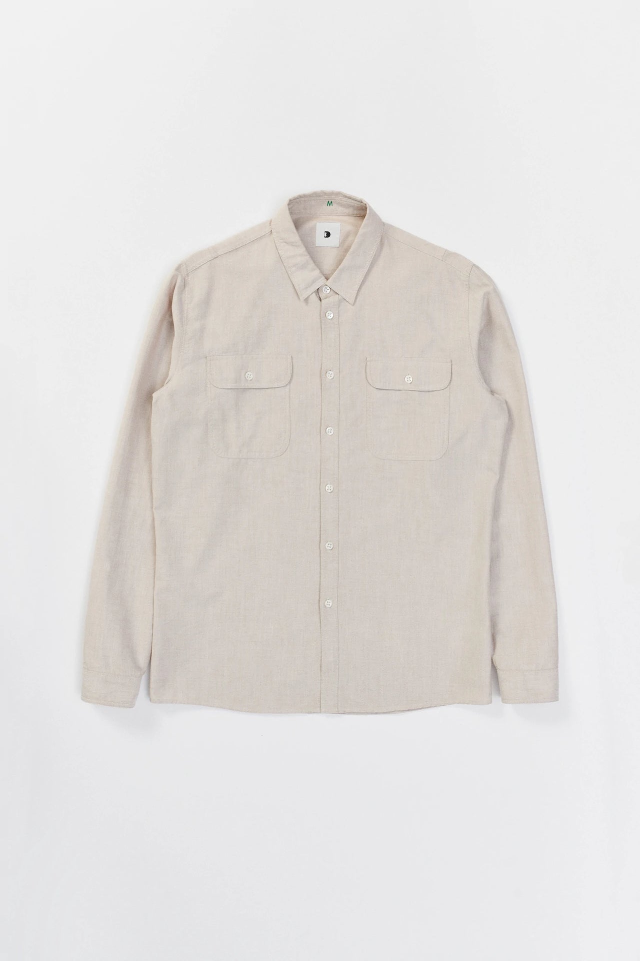 Proper Double Pocket Shirt in a Beige Portuguese Oxford Cotton