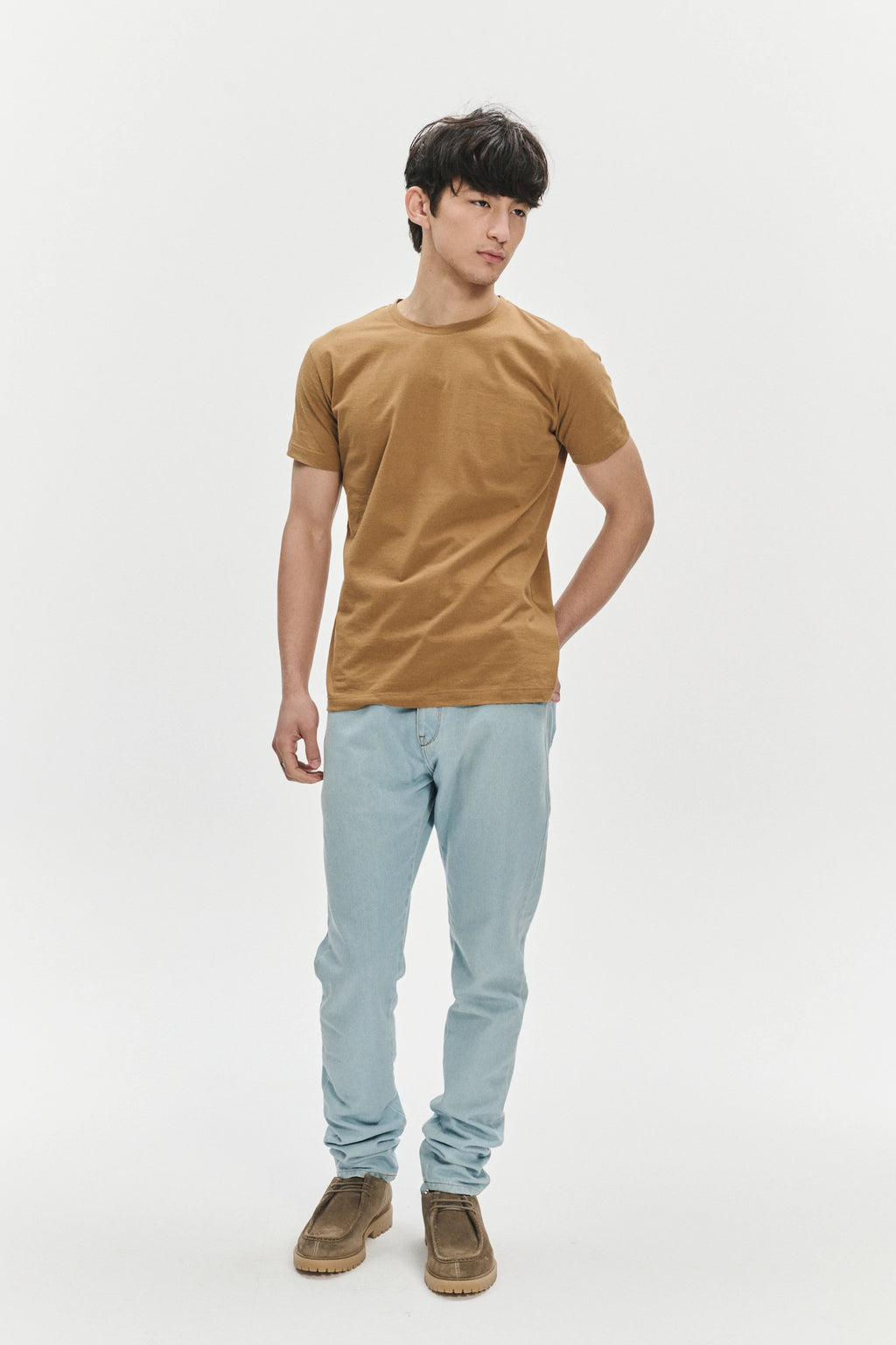 T-Shirt in a Mustard Yellow Japanese Soft Organic Cotton