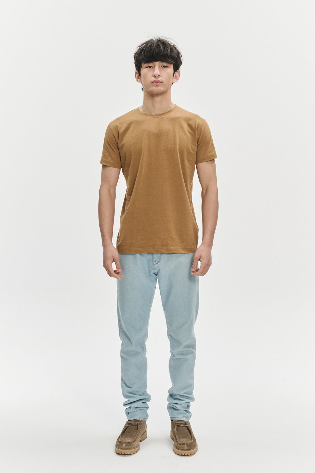 T-Shirt in a Mustard Yellow Japanese Soft Organic Cotton