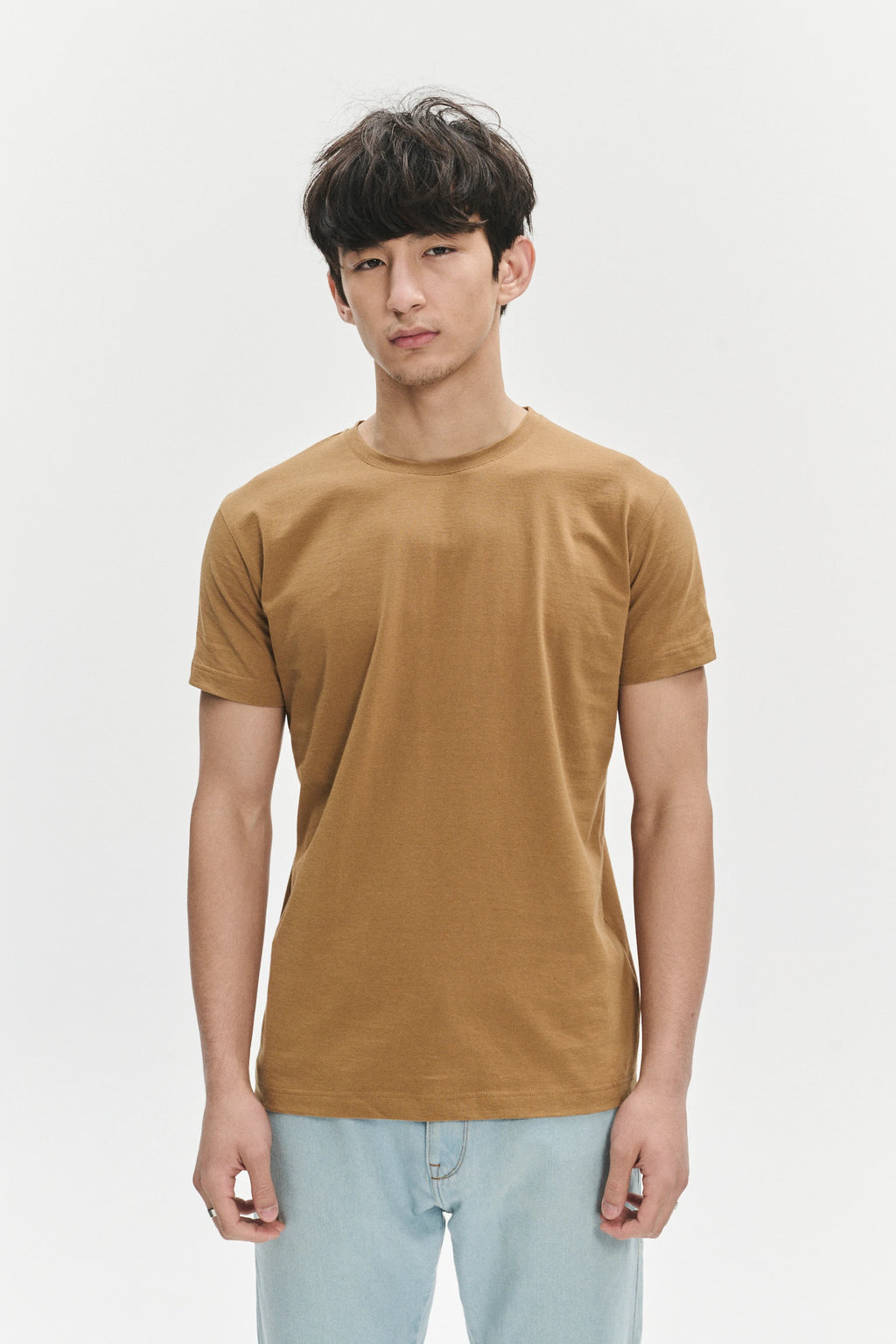 T-Shirt in a Mustard Yellow Japanese Soft Organic Cotton