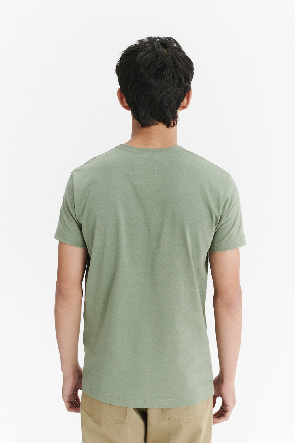 Relaxed T-Shirt in a Green Sage Japanese Sturdy Cotton Jersey