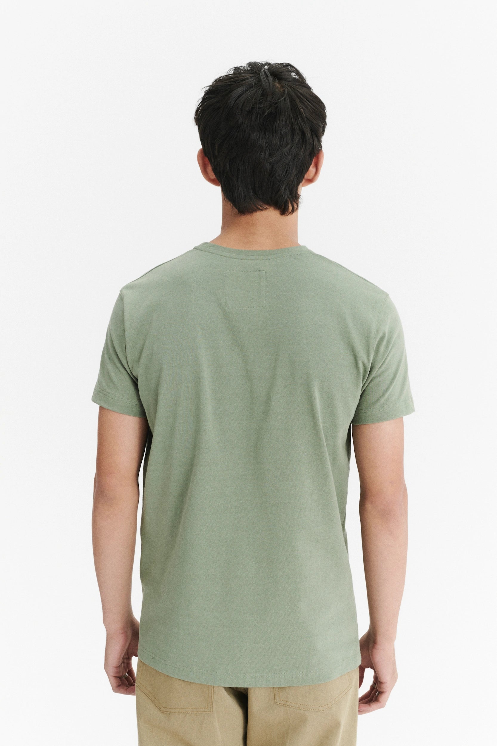Relaxed T-Shirt in a Green Sage Japanese Sturdy Cotton Jersey