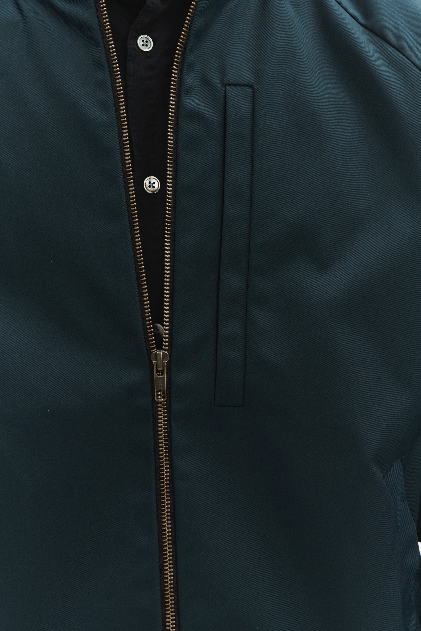 Cool Petrol Blue Bomber Jacket in an Italian Wind Proof Fabric