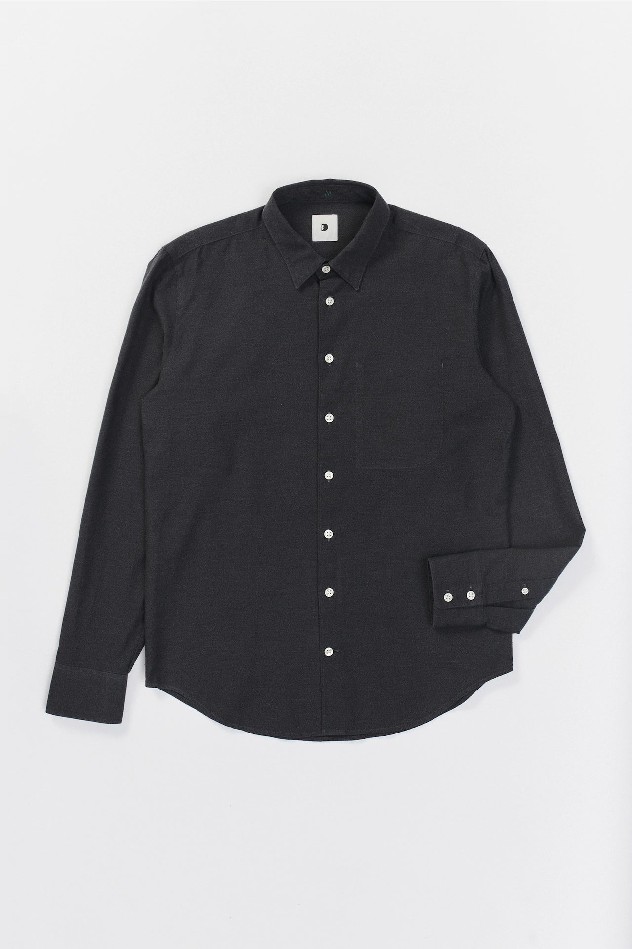 Feel Good Shirt in a Fine Dark Grey Thomas Mason Italian Cotton Oxford