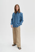 Feel Good Shirt in a Striped Linen