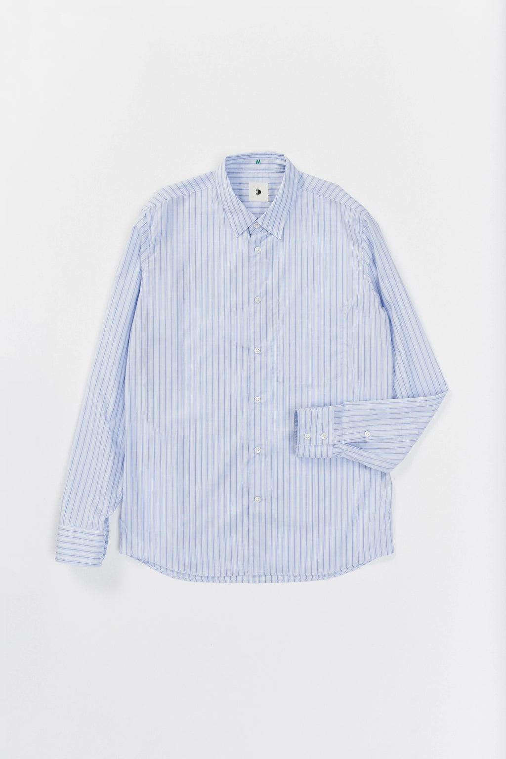 Feel Good Shirt in the Finest Blue Striped Italian Cotton Poplin by Albini
