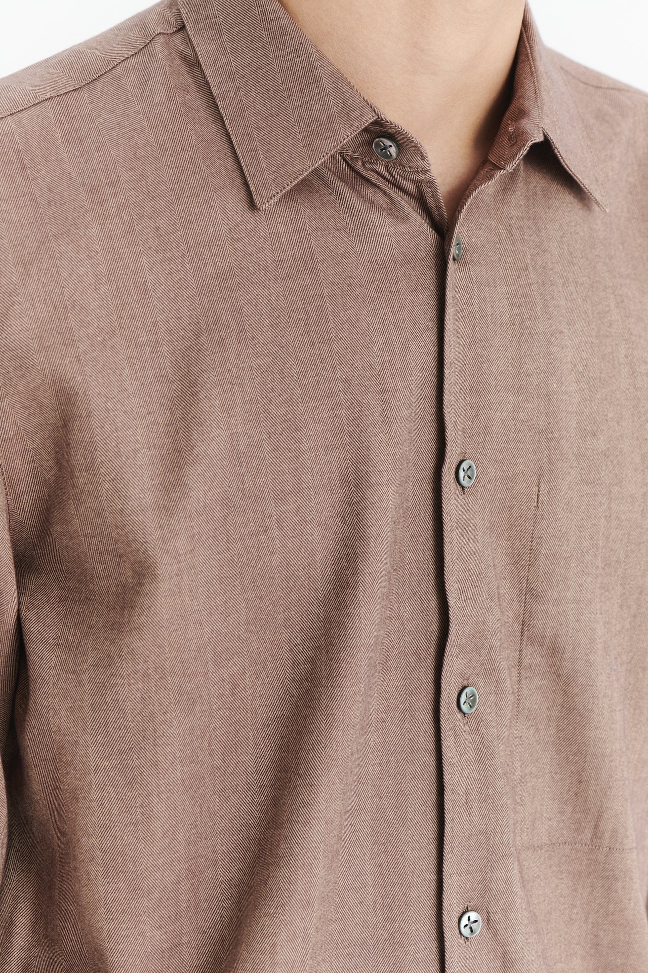 Feel Good Shirt in a Cinnamon Soft Italian Cotton and Lyocell Flannel