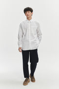 Oversized Rider Shirt in a White Portuguese Oxford Cotton