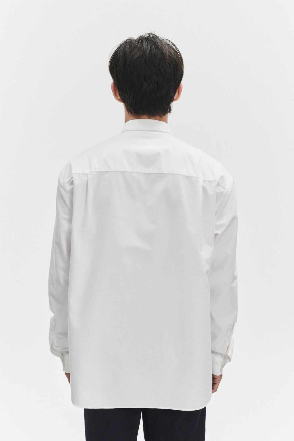 Oversized Rider Shirt in a White Portuguese Oxford Cotton