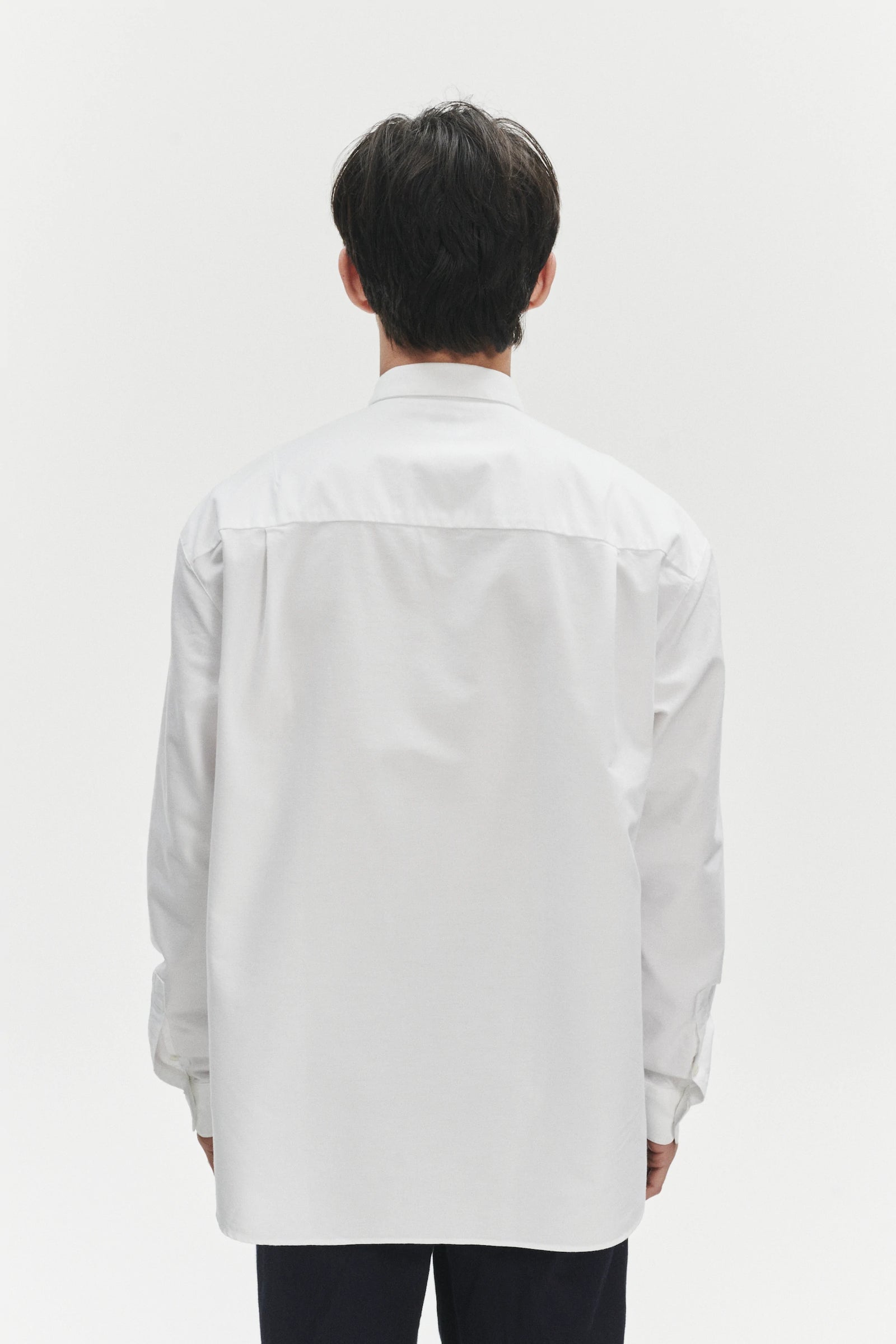 Oversized Delta Shirt in a White Portuguese Oxford Cotton