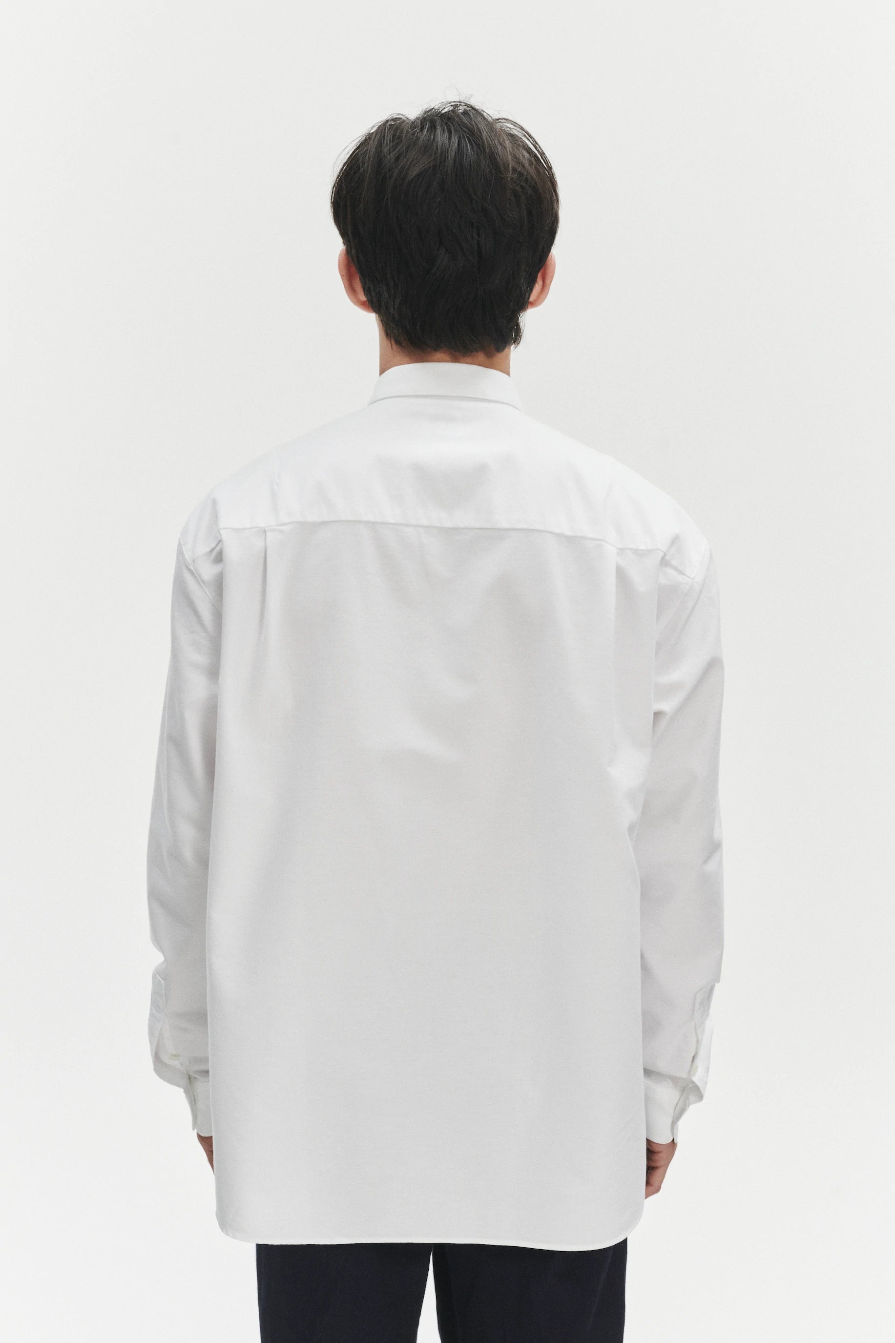 Oversized Rider Shirt in a White Portuguese Oxford Cotton