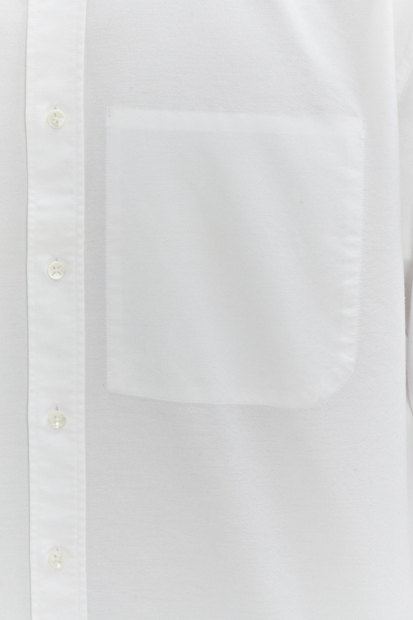 Oversized Delta Shirt in a White Portuguese Oxford Cotton
