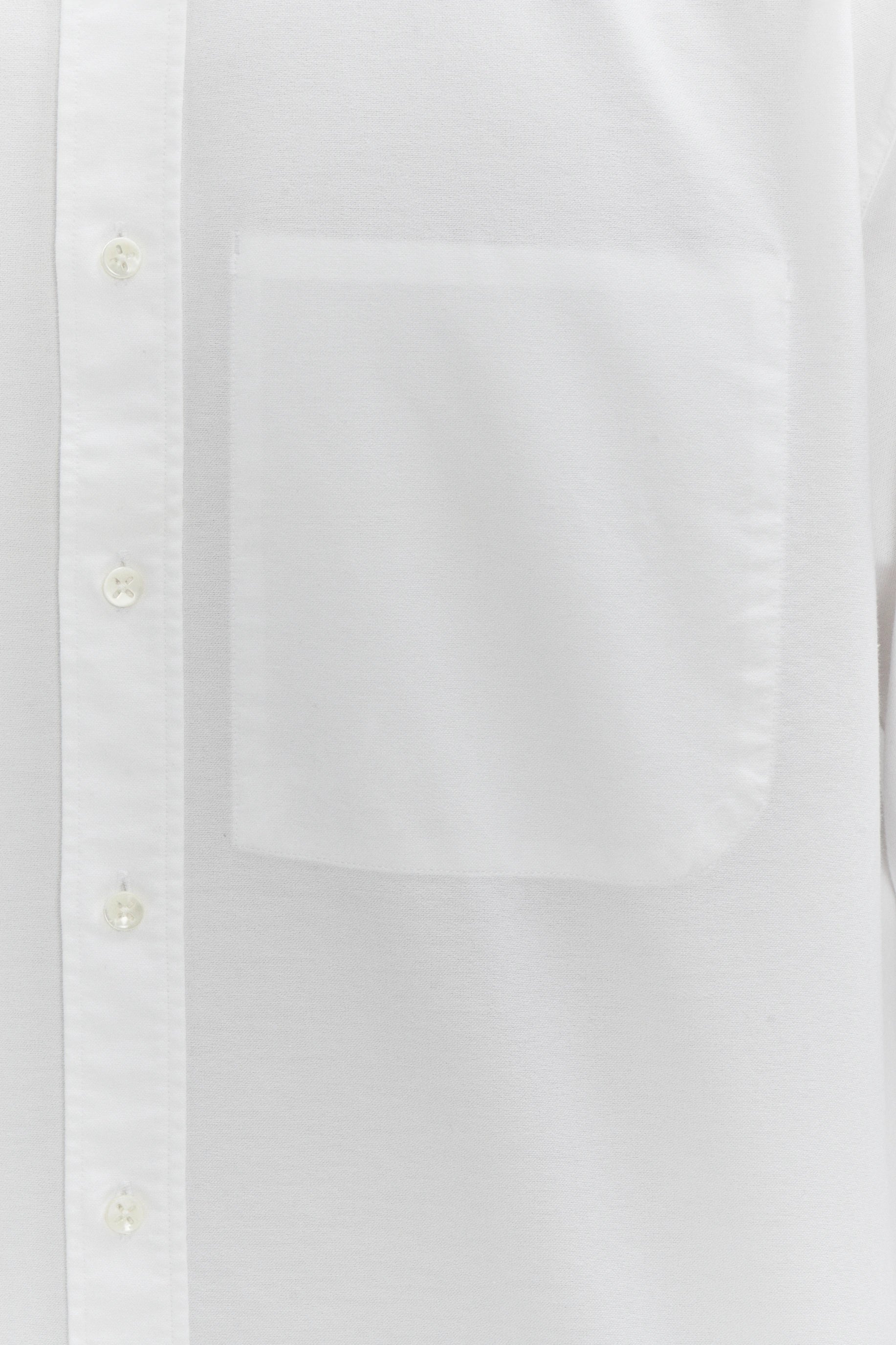 Oversized Rider Shirt in a White Portuguese Oxford Cotton