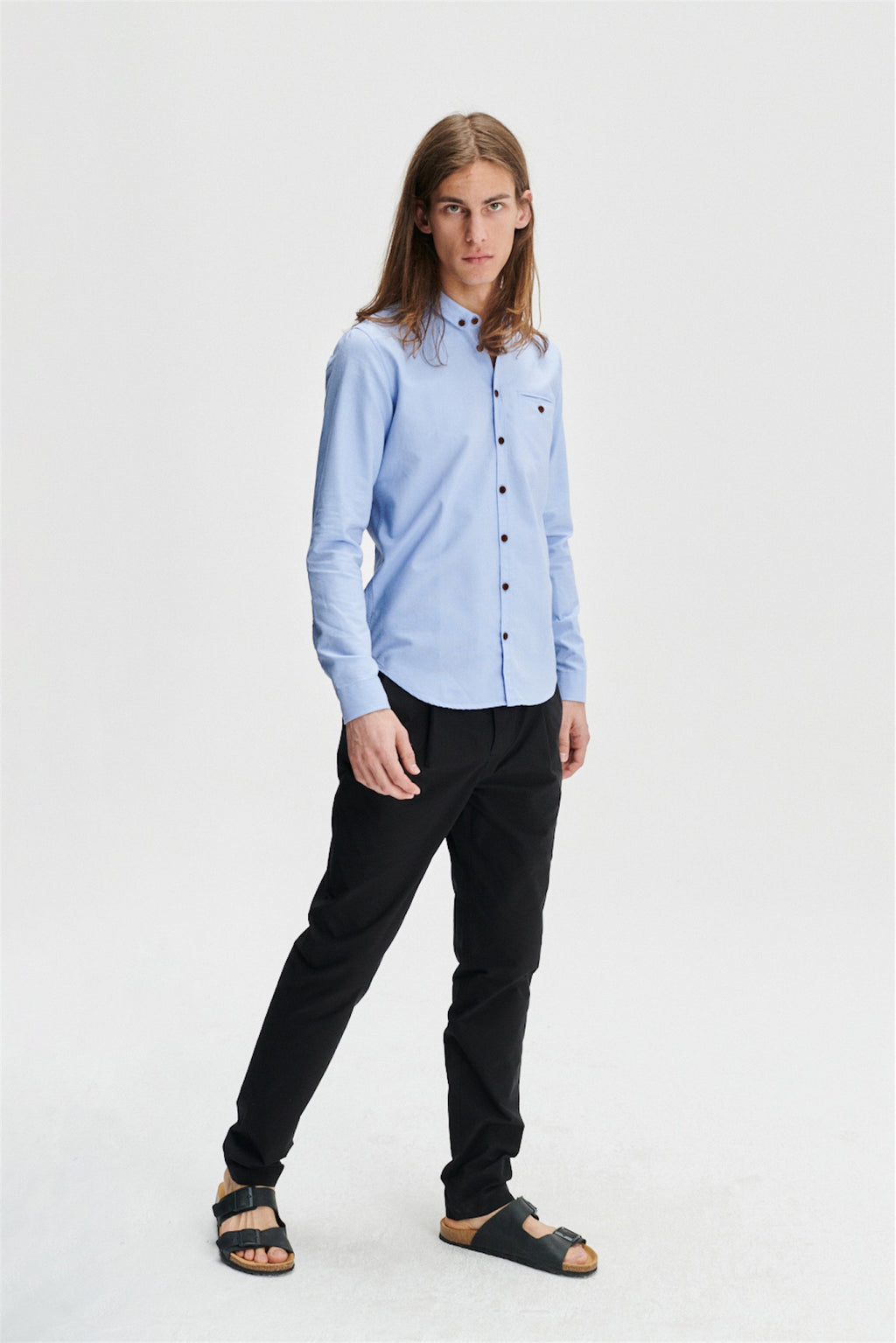 Proper Shirt in the Finest Blue Portuguese Oxford Cotton