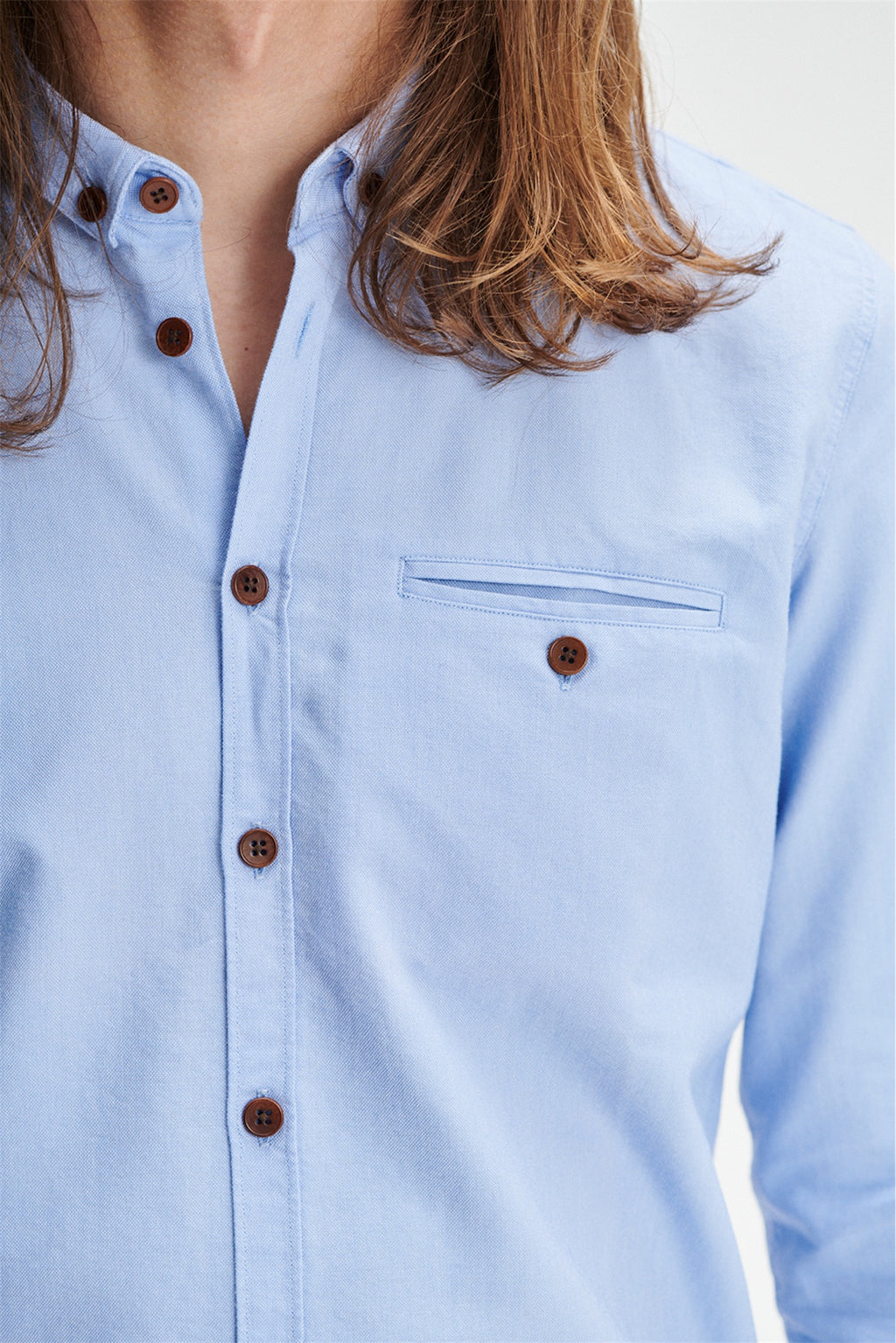 Proper Shirt in the Finest Blue Portuguese Oxford Cotton