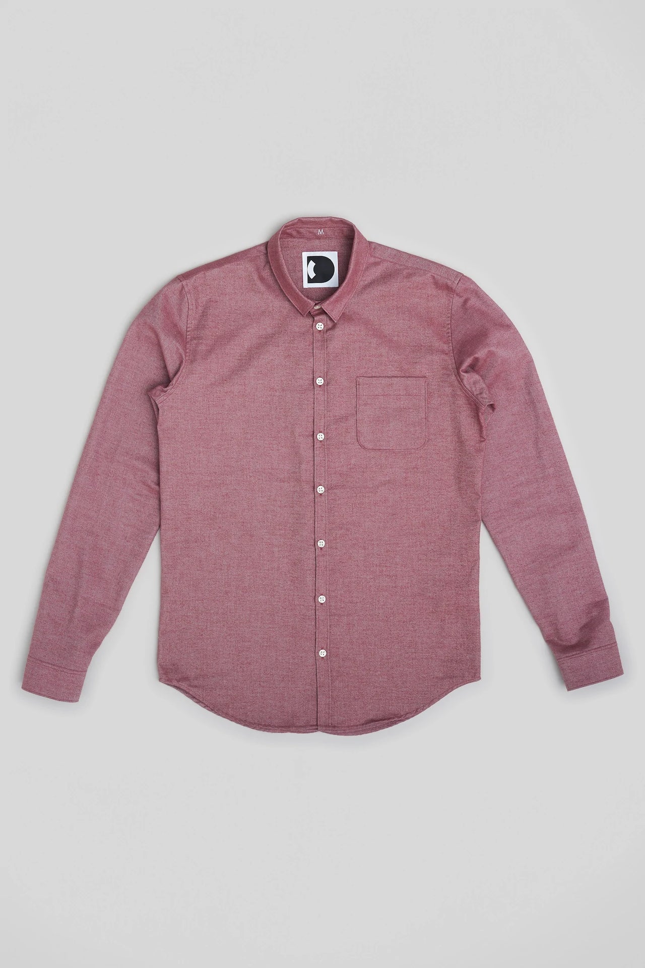 Proper Shirt in Wine Red Brushed Soft Cotton Portuguese Flannel