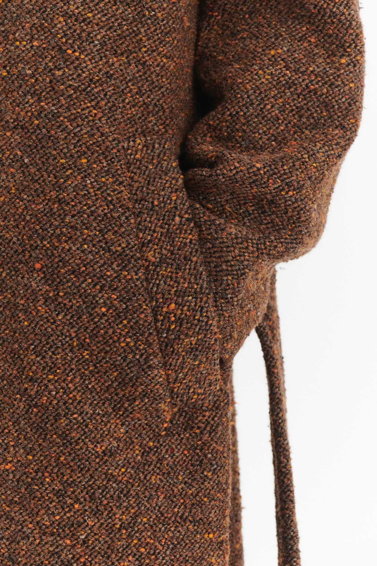Raglan Coat in a Brown and Orange Italian Virgin Wool with MEIDA Thermo Insulation