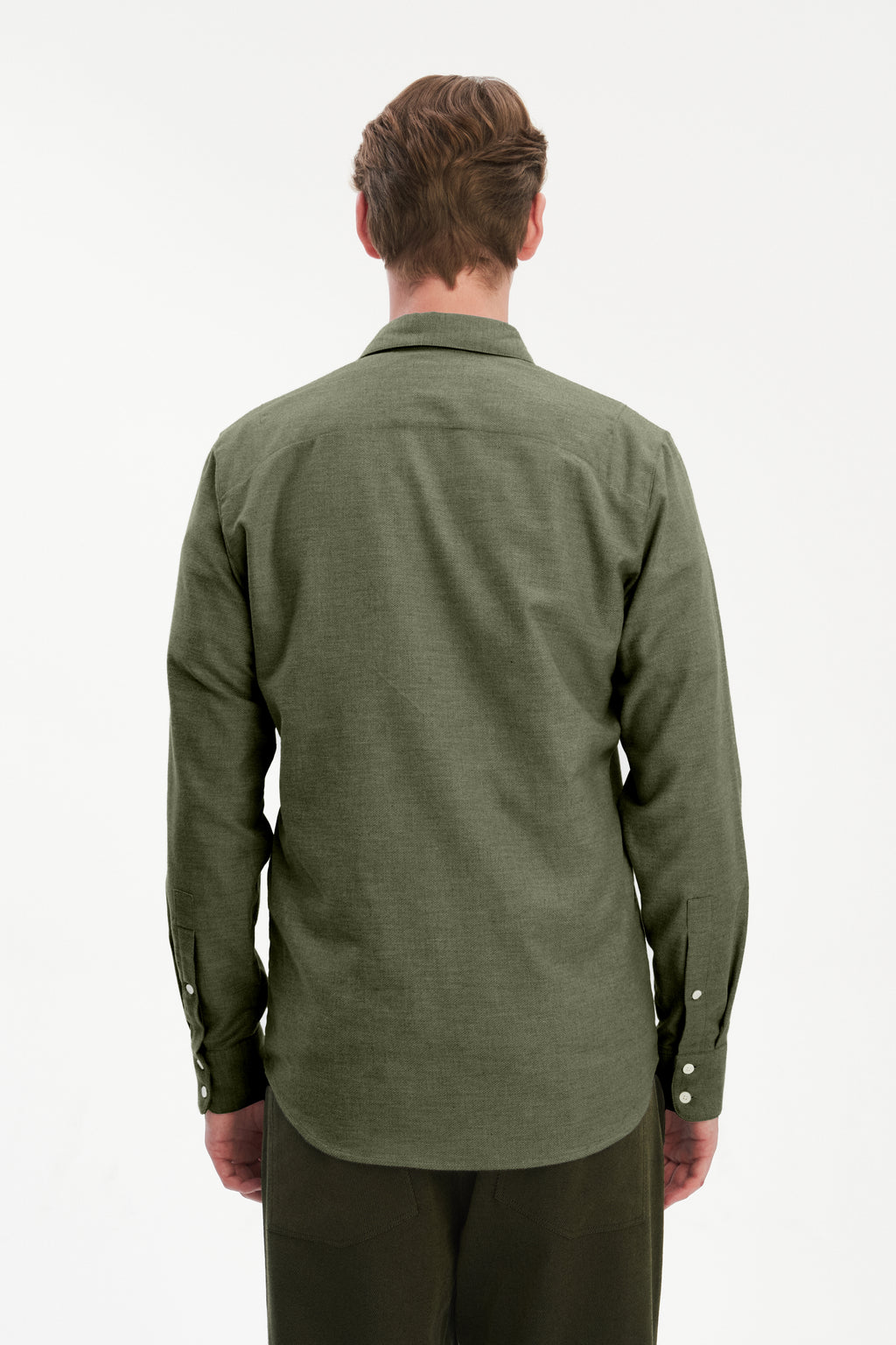 Feel Good Shirt in a Japanese Blend of Organic Cotton and Yak – Green