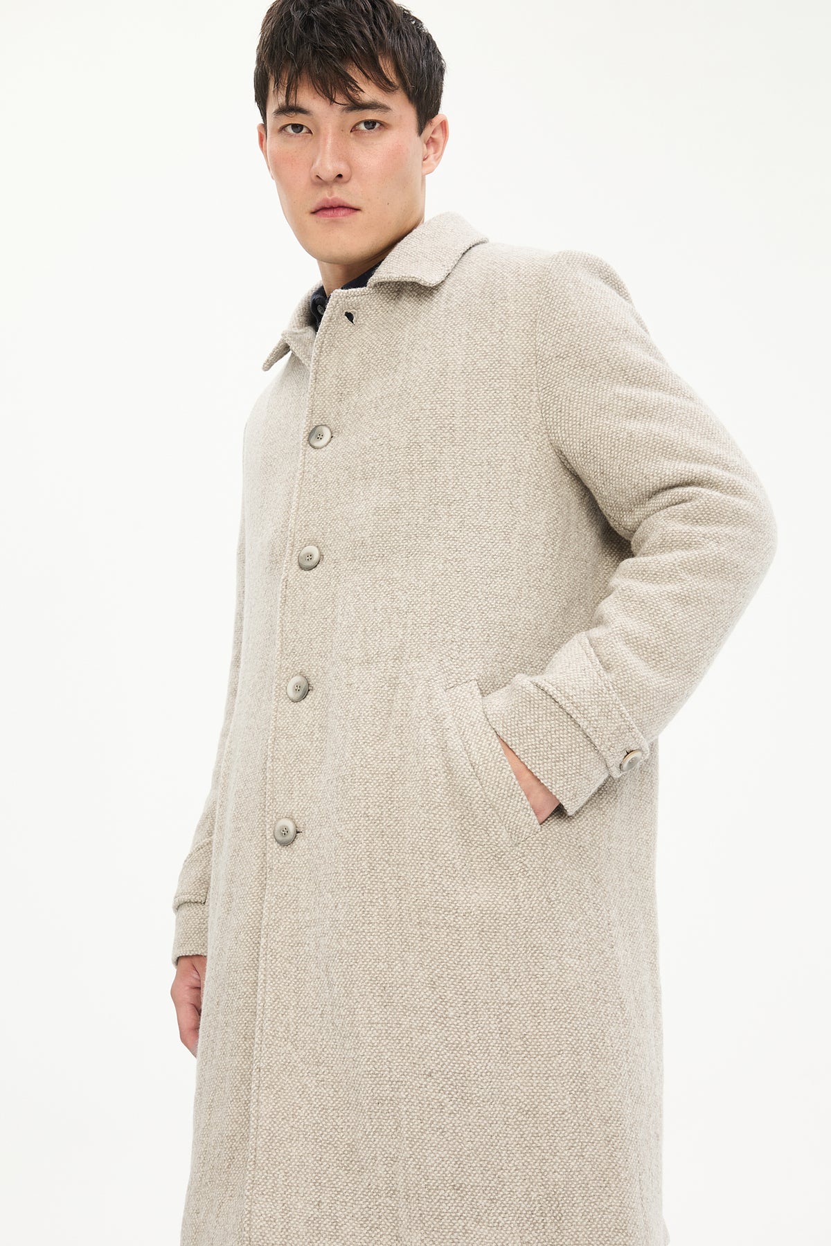 Light Winter Coat in a Japanese Wool with MEIDA Thermo Insulation