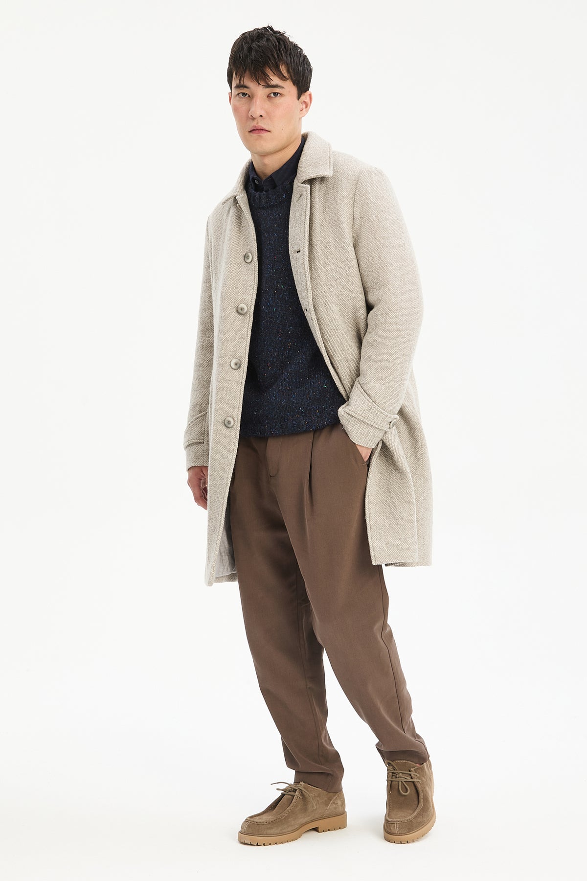 Light Winter Coat in a Japanese Wool with MEIDA Thermo Insulation