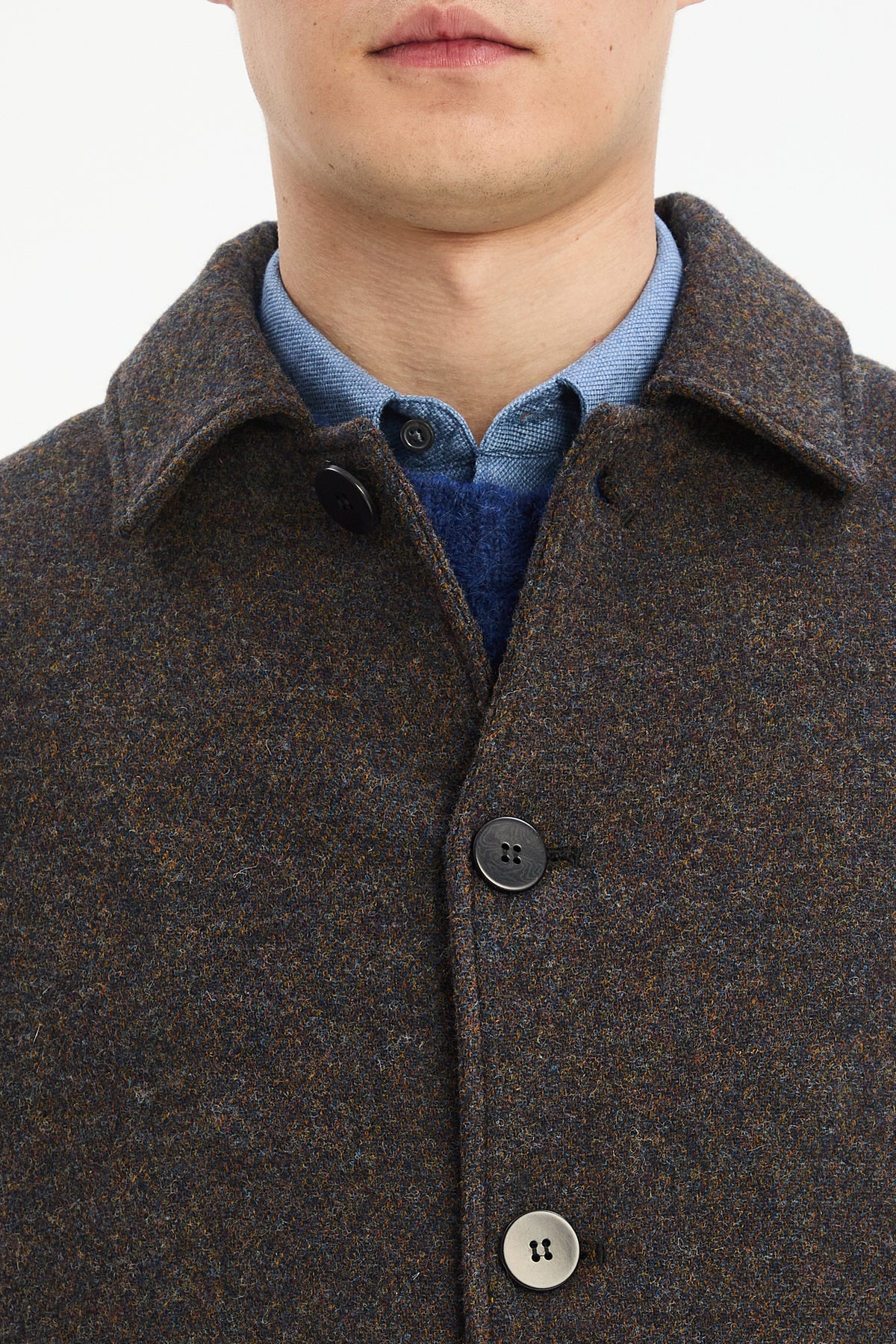Praha Coat in Dark Brown Japanese Wool with MEIDA Thermo Insulation