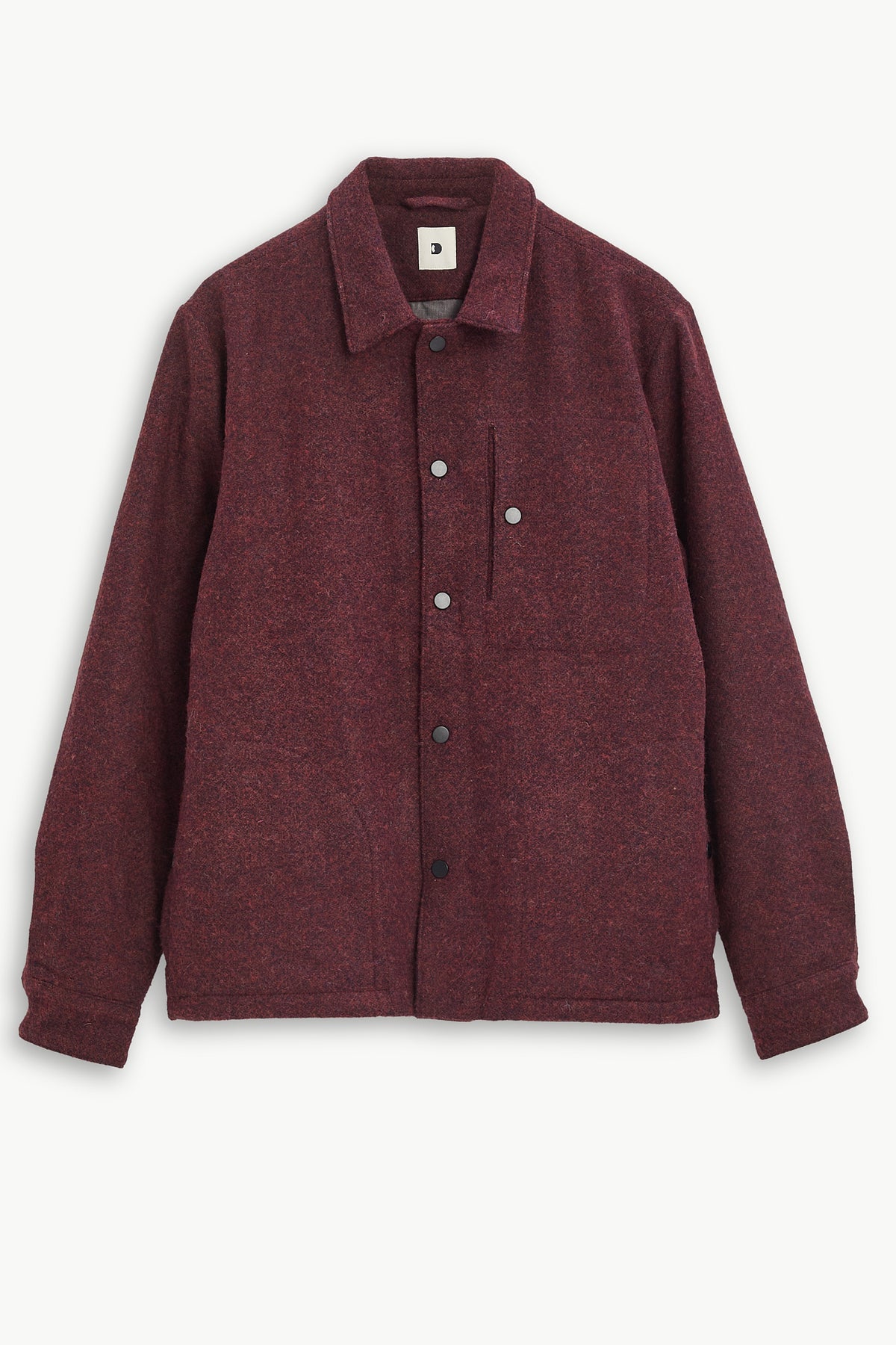 Snap Button Jacket in Italian Recycled Wool and Cotton with MEIDA