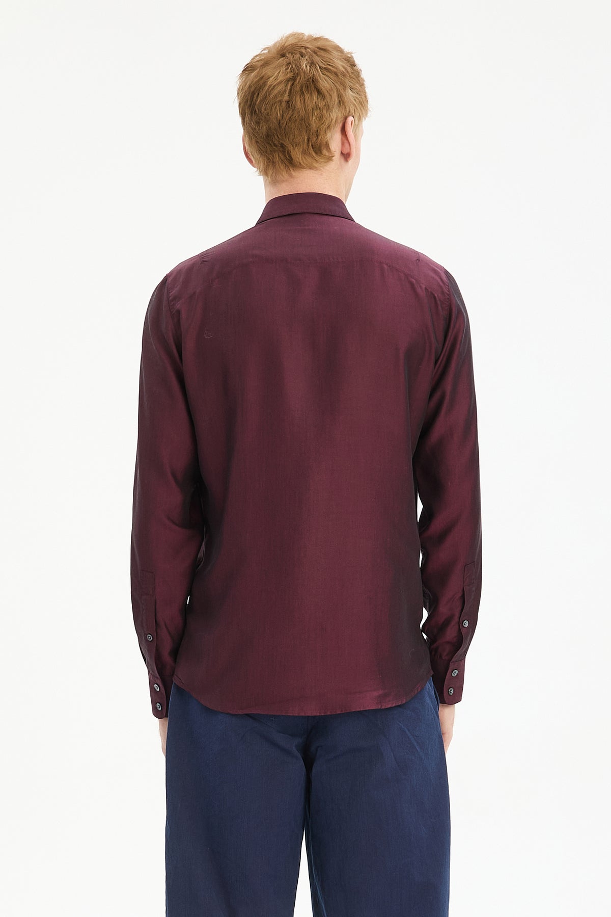 Feel Good Shirt in Bordeaux Portuguese Tencel