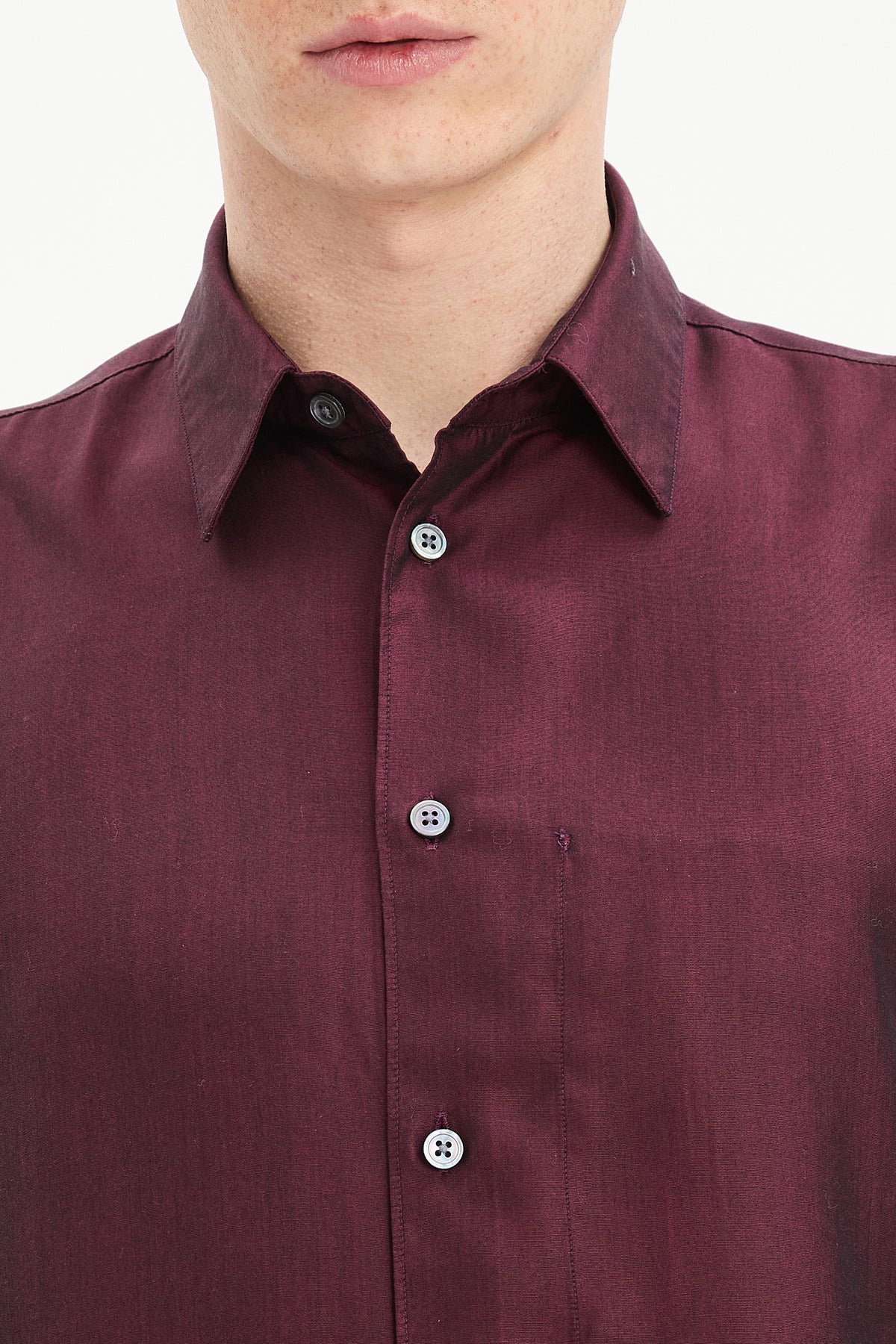 Feel Good Shirt in Bordeaux Portuguese Tencel