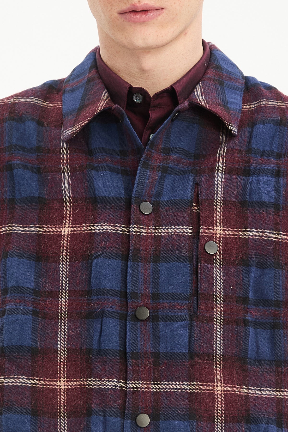 Snap Button Jacket in a Recycled Cotton and Virgin Wool with MEIDA