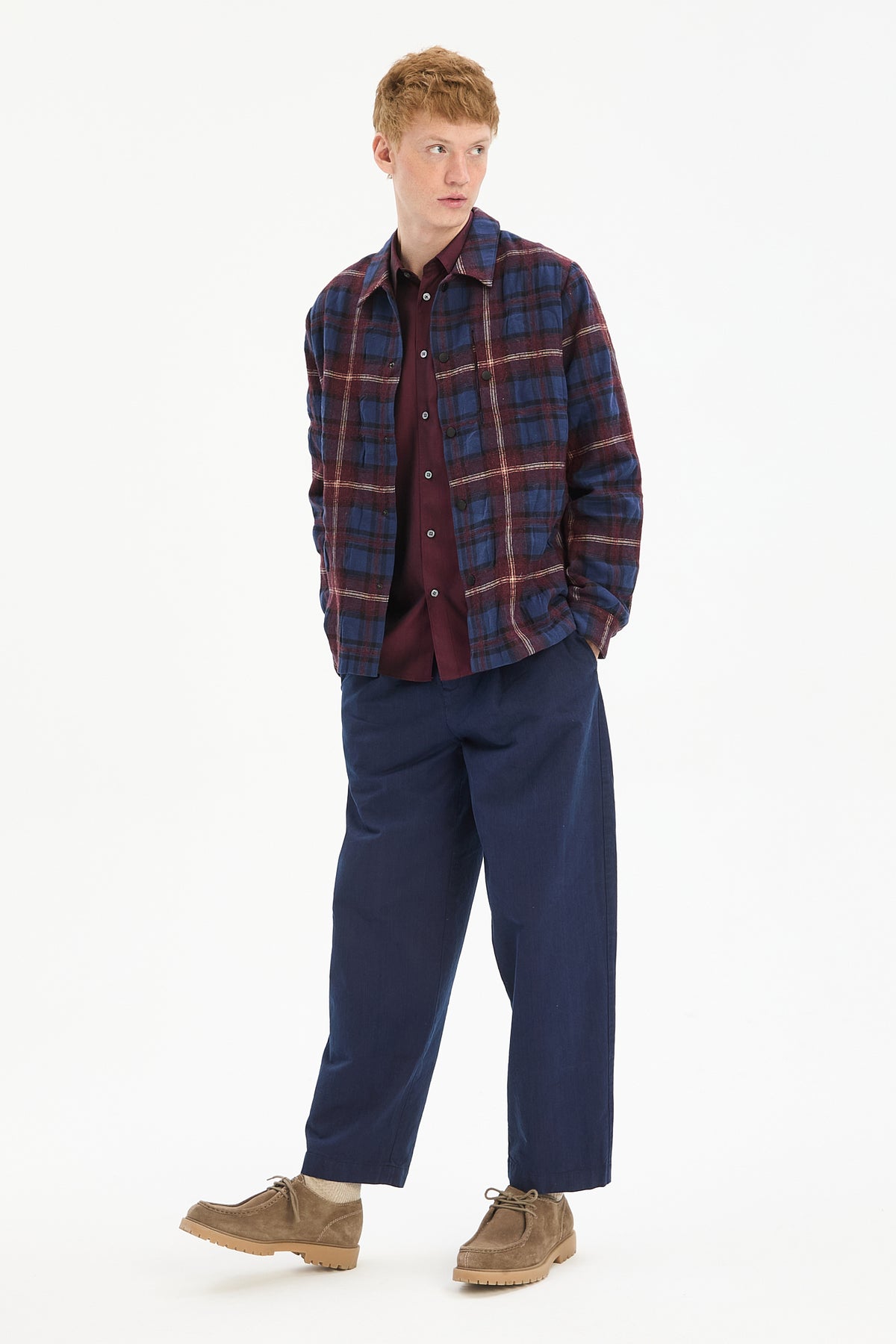 Snap Button Jacket in a Recycled Cotton and Virgin Wool with MEIDA