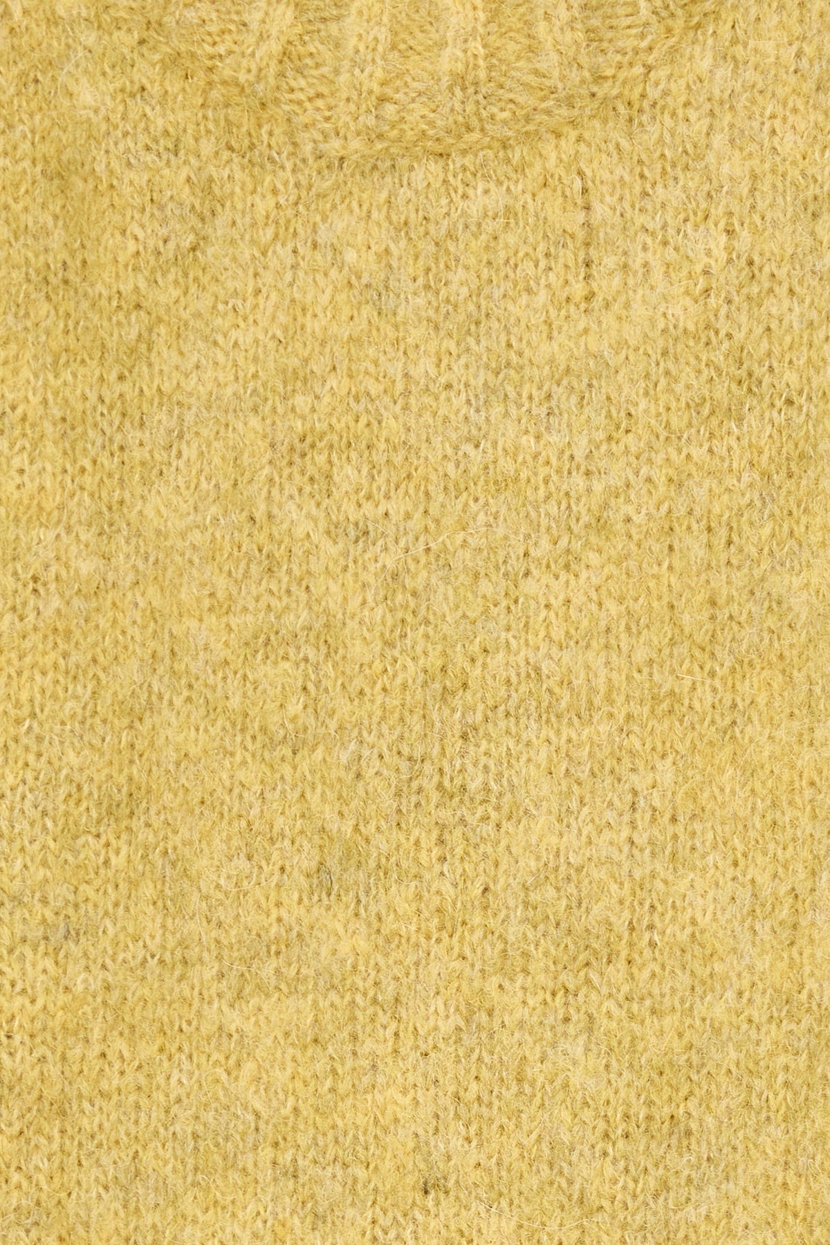 Crewneck Sweater in a Lemon Brushed Sustainable Alpaca Wool