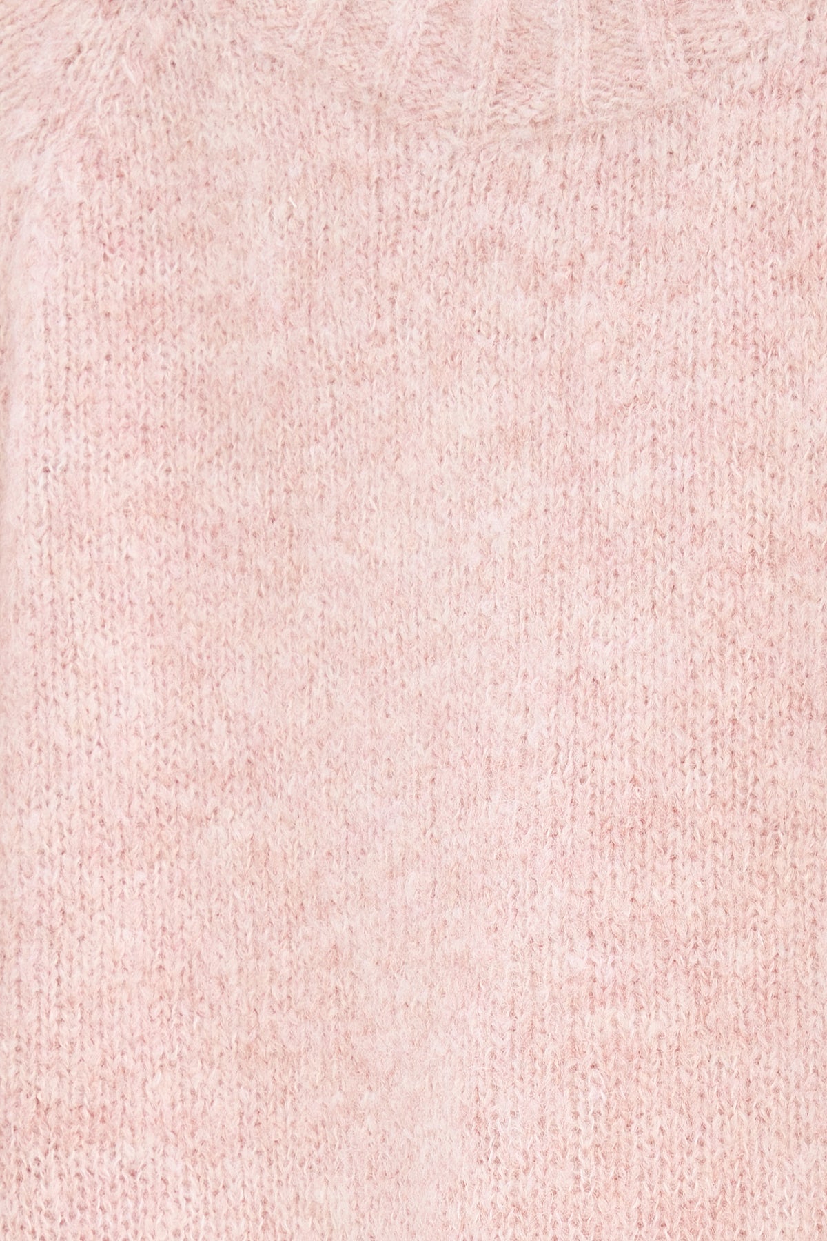 Crewneck Sweater in a Pink Brushed Sustainable Alpaca Wool
