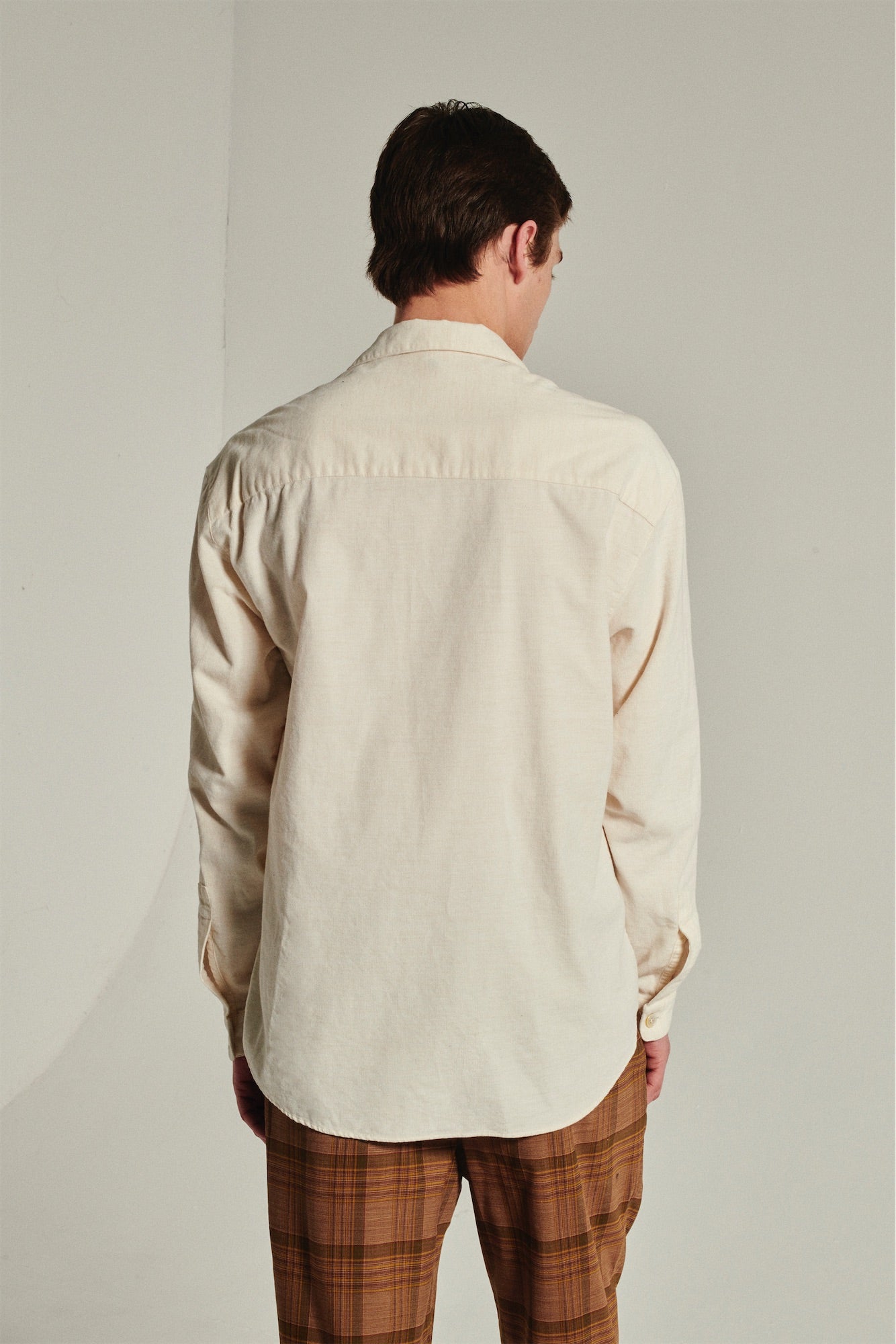 Relaxed Oversized Leisure Shirt in a Creamy Japanese Baby Corduroy Cotton