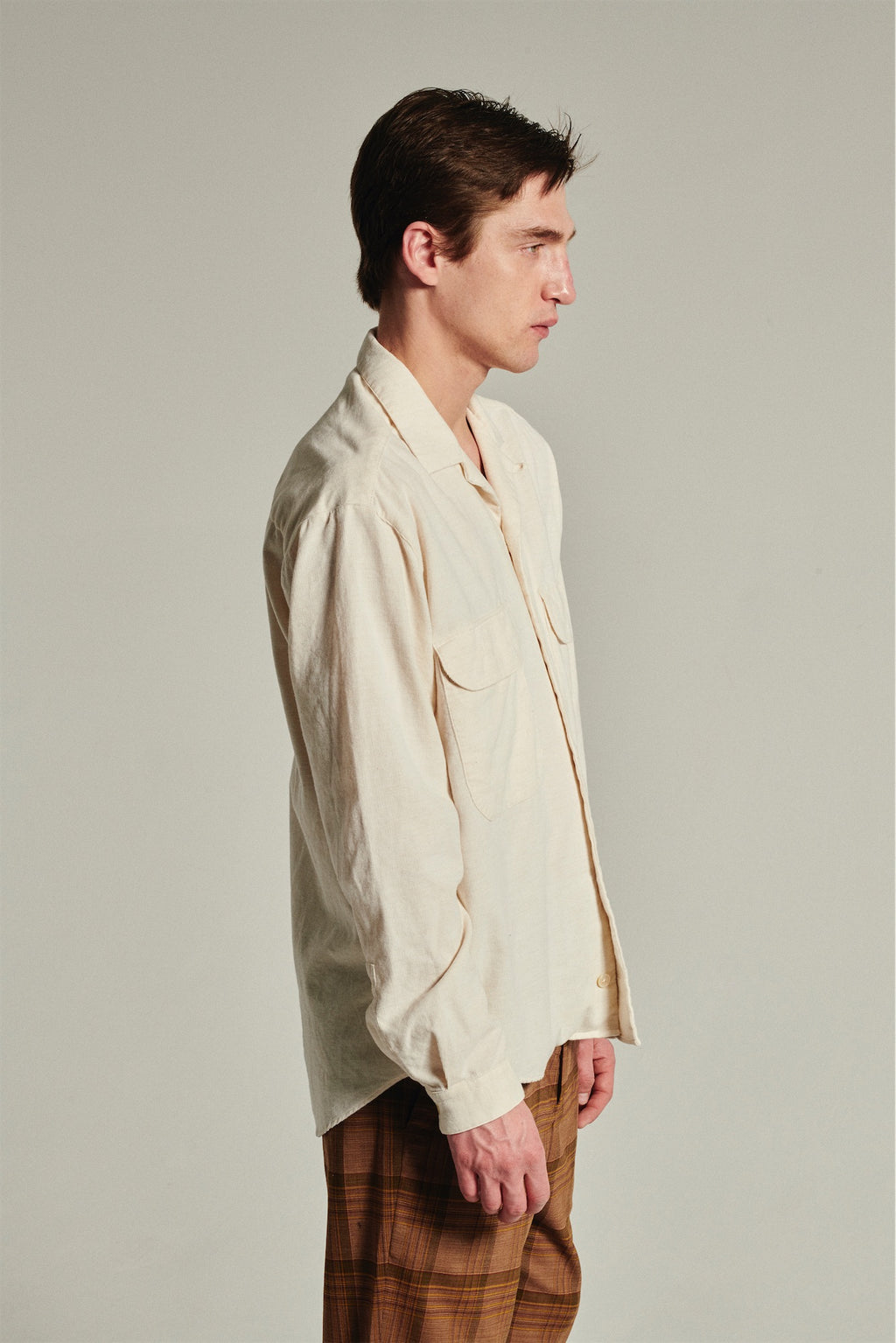 Relaxed Oversized Leisure Shirt in a Creamy Japanese Baby Corduroy Cotton
