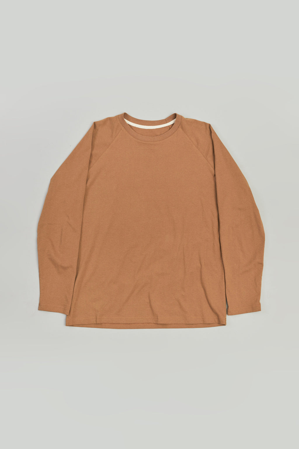 Long Sleeve T-Shirt in a Mustard Dark Yellow Japanese Organic Cotton