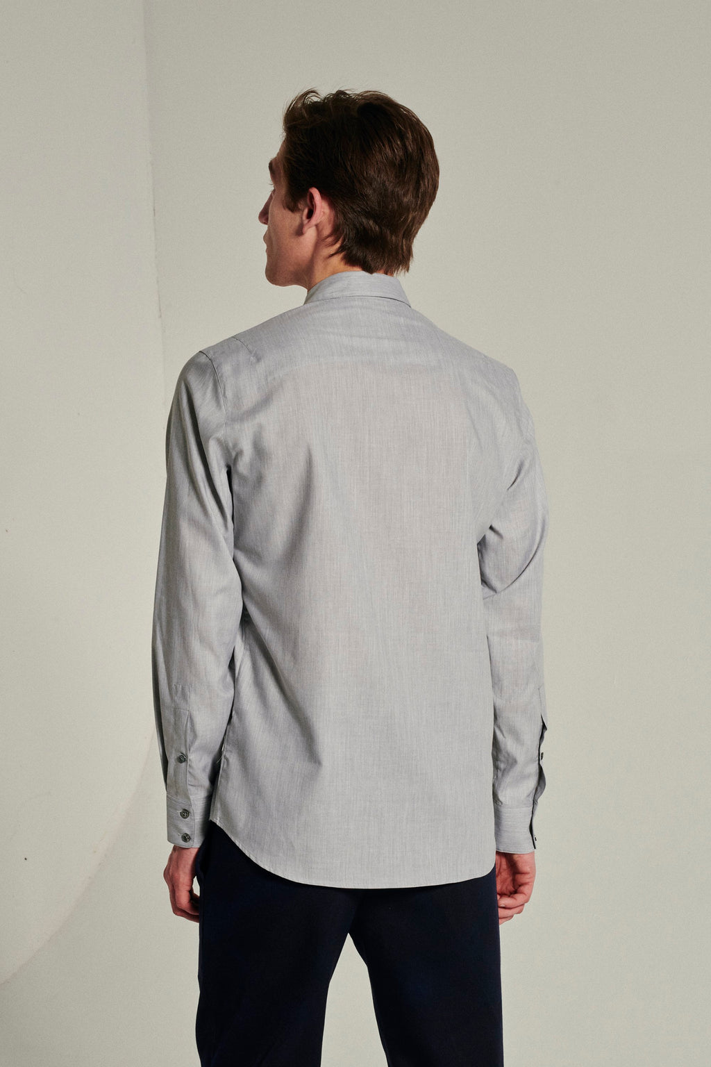 Feel Good Shirt in a Light Grey Long Staple Natural Stretch Italian Cotton
