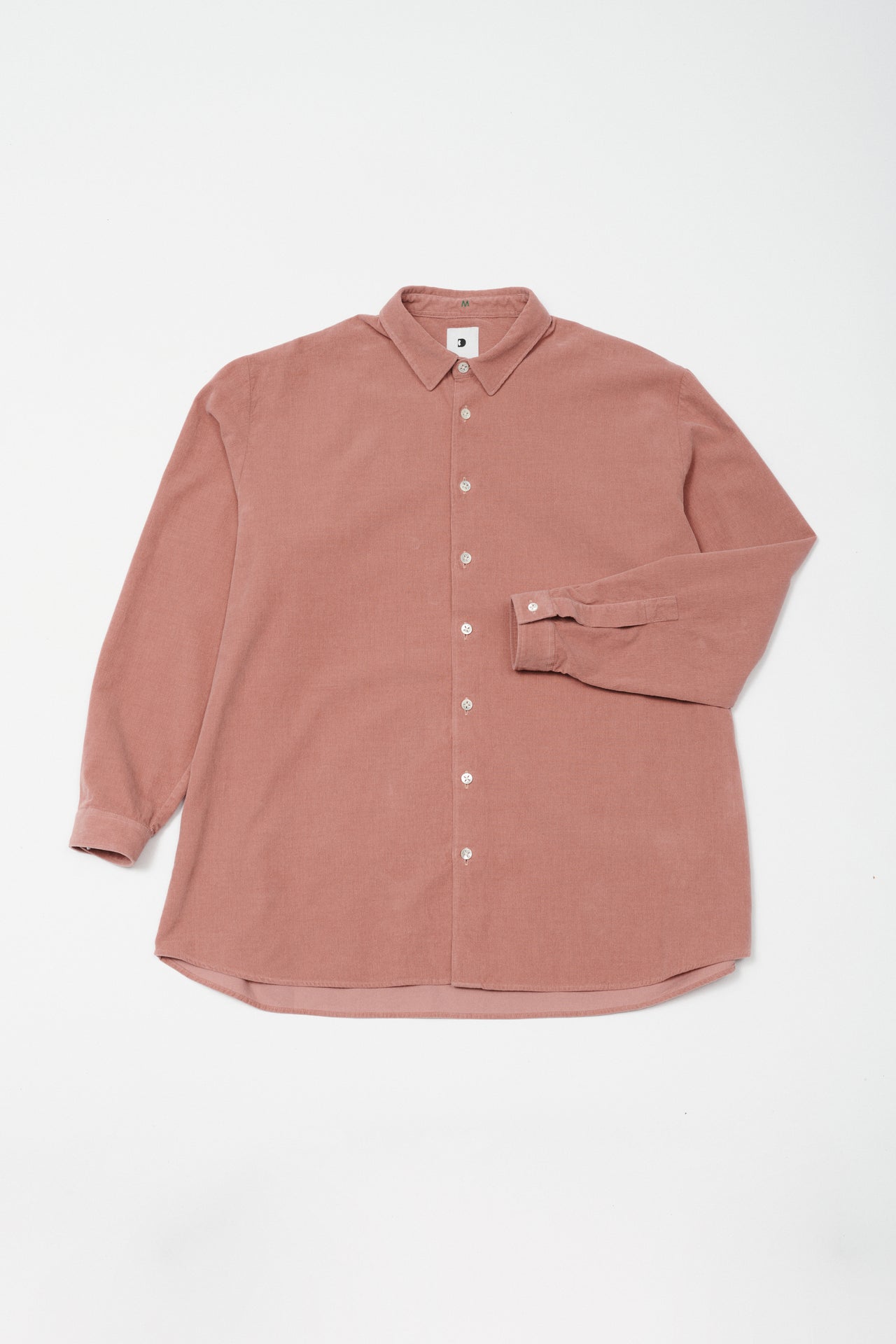 Boxy Unisex Shirt in Dusty Pink in the finest Japanese Baby Corduroy Cotton