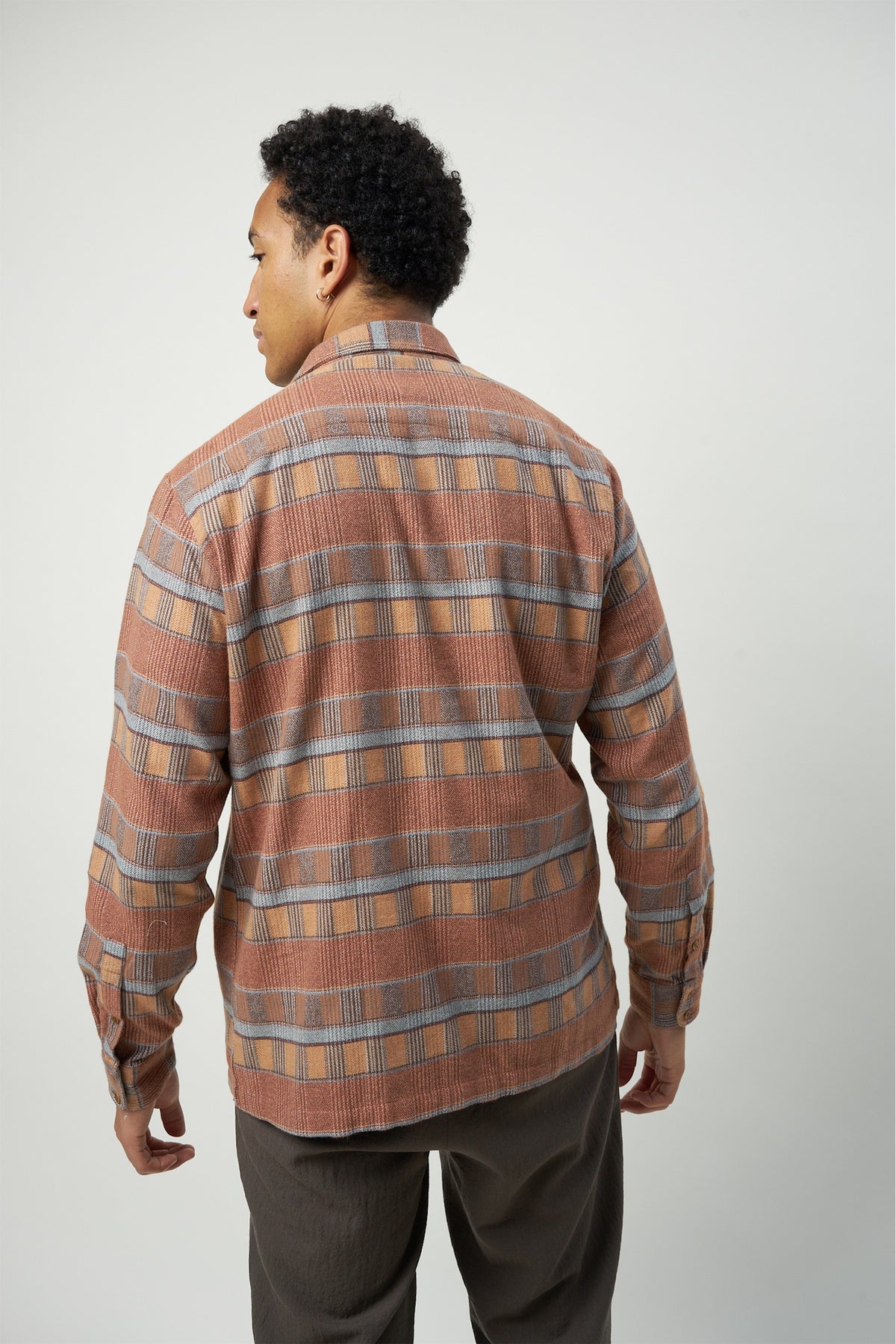 Strong Shirt in a Curry, Cinnamon and Brown Portuguese Cotton Flannel