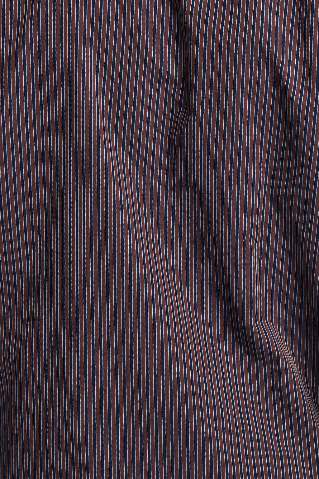 Feel Good Shirt in a Blue and Brown Striped Finest Italian Cotton