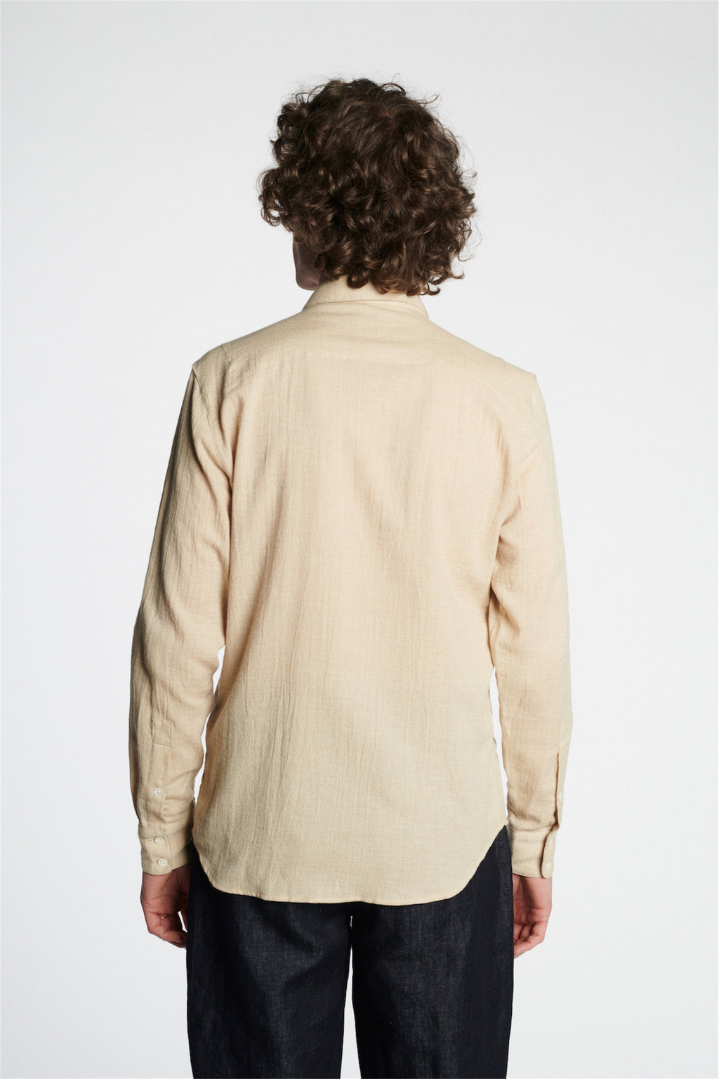 Feel Good Shirt in a Very Soft Beige Japanese Organic Cotton