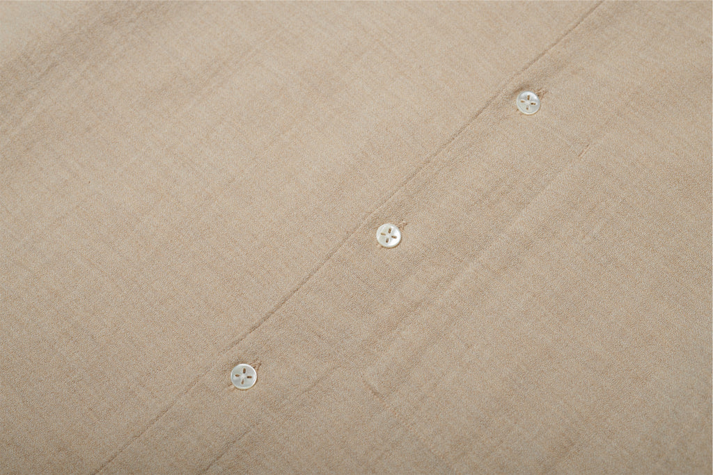 Feel Good Shirt in a Very Soft Beige Japanese Organic Cotton